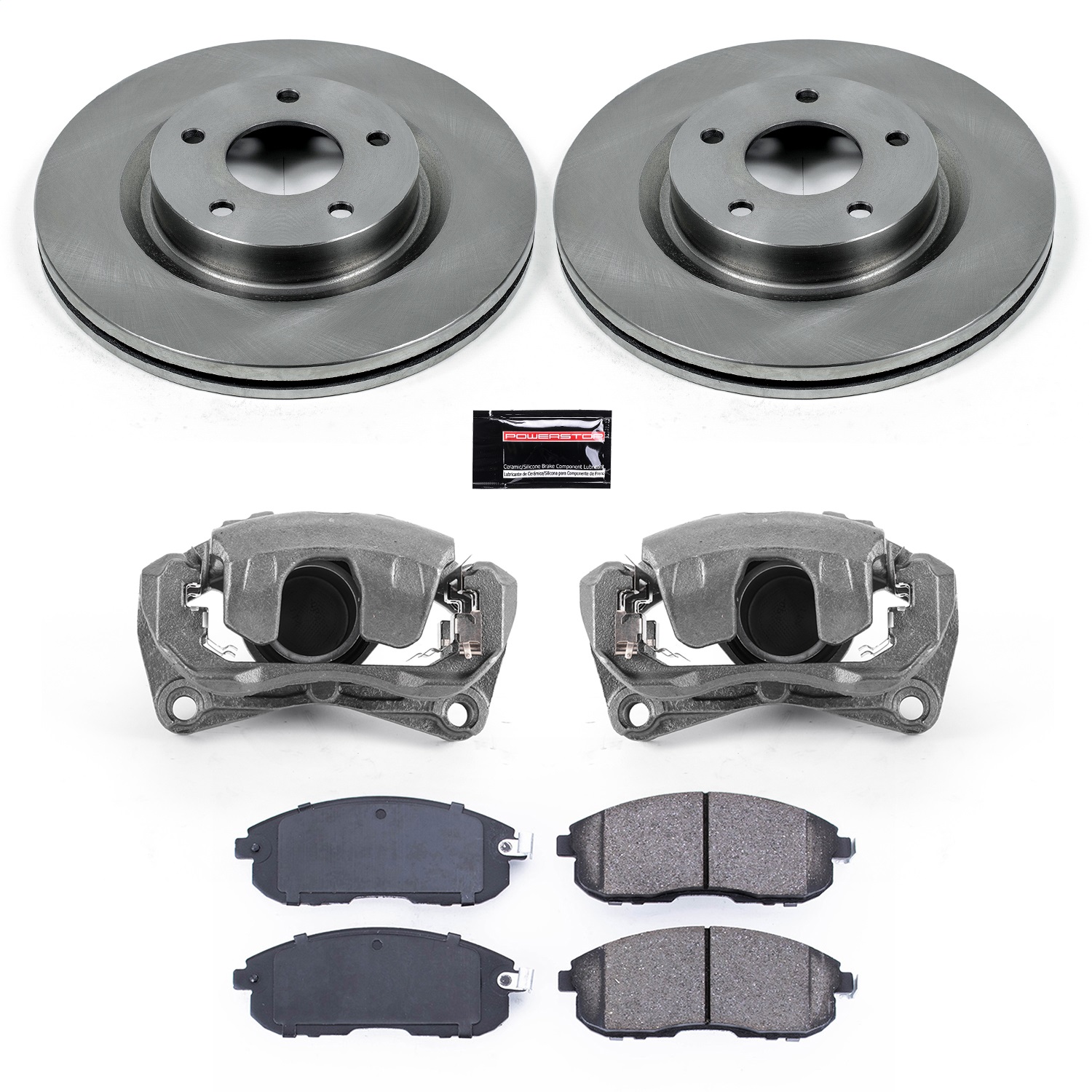 Power Stop - KCOE241 - Front - Disc Brake Pad/Caliper and Rotor Kit