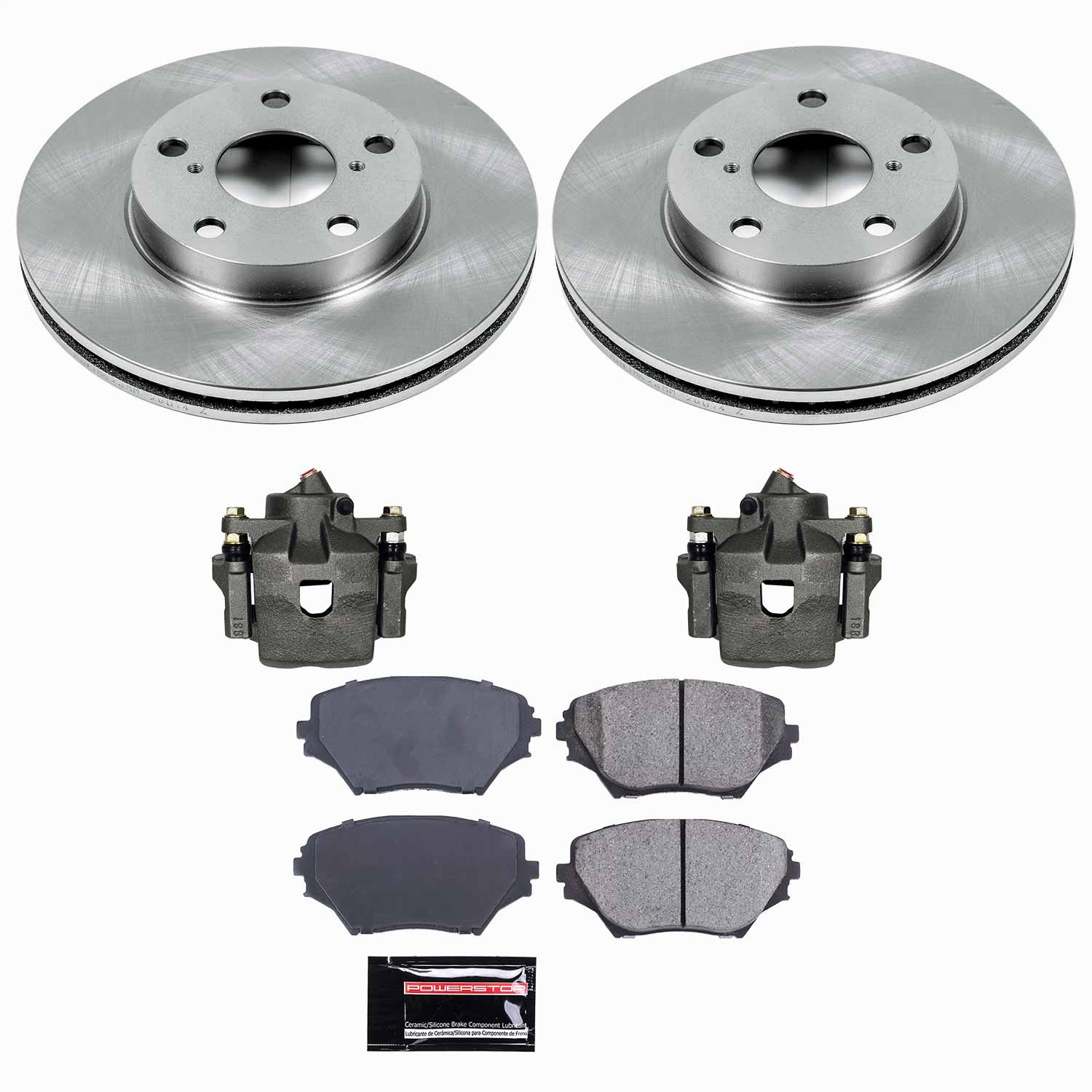 Power Stop - KCOE2419 - Front - Disc Brake Pad/Caliper and Rotor Kit