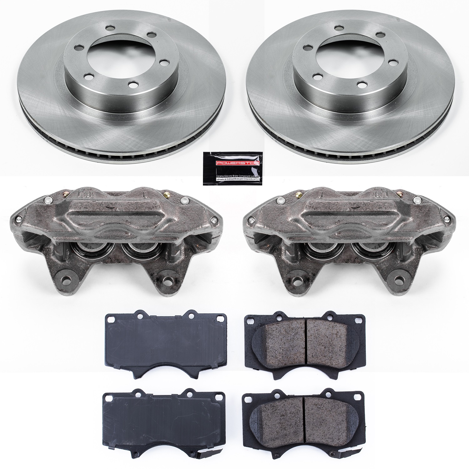 Power Stop - KCOE2421 - Front - Disc Brake Pad/Caliper and Rotor Kit
