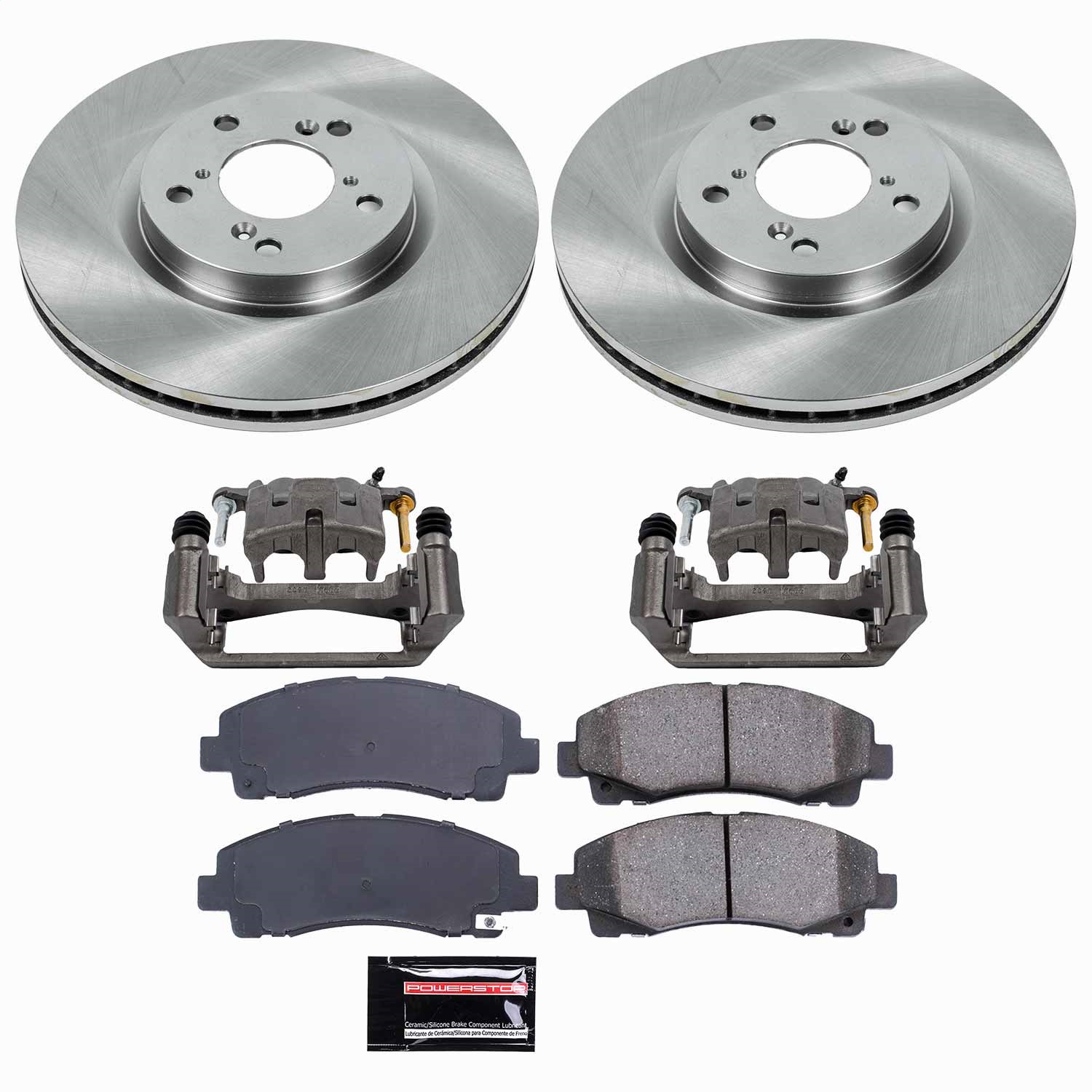 Power Stop - KCOE2429 - Front - Disc Brake Pad/Caliper and Rotor Kit
