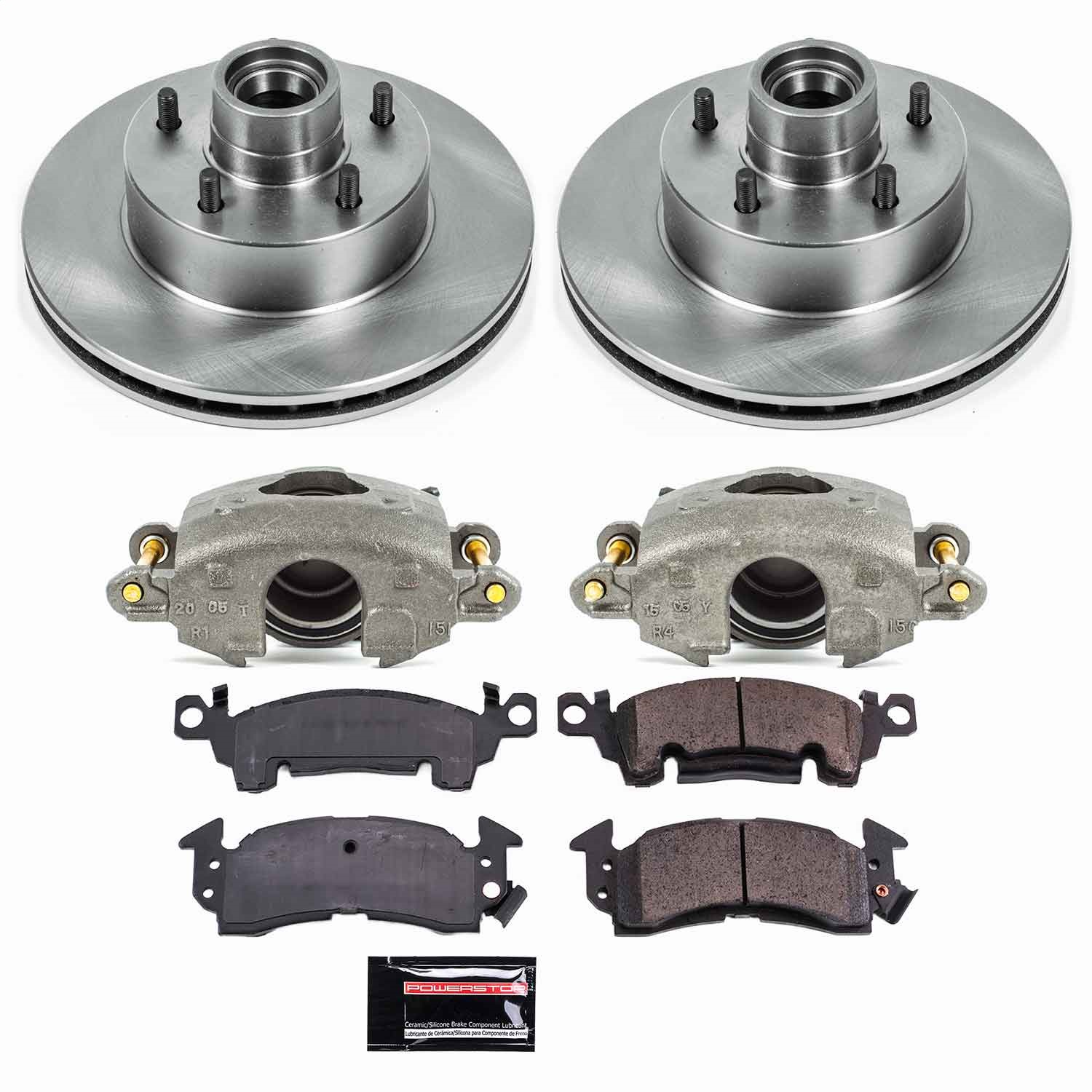 Power Stop - KCOE2580 - Front - Disc Brake Pad/Caliper and Rotor Kit
