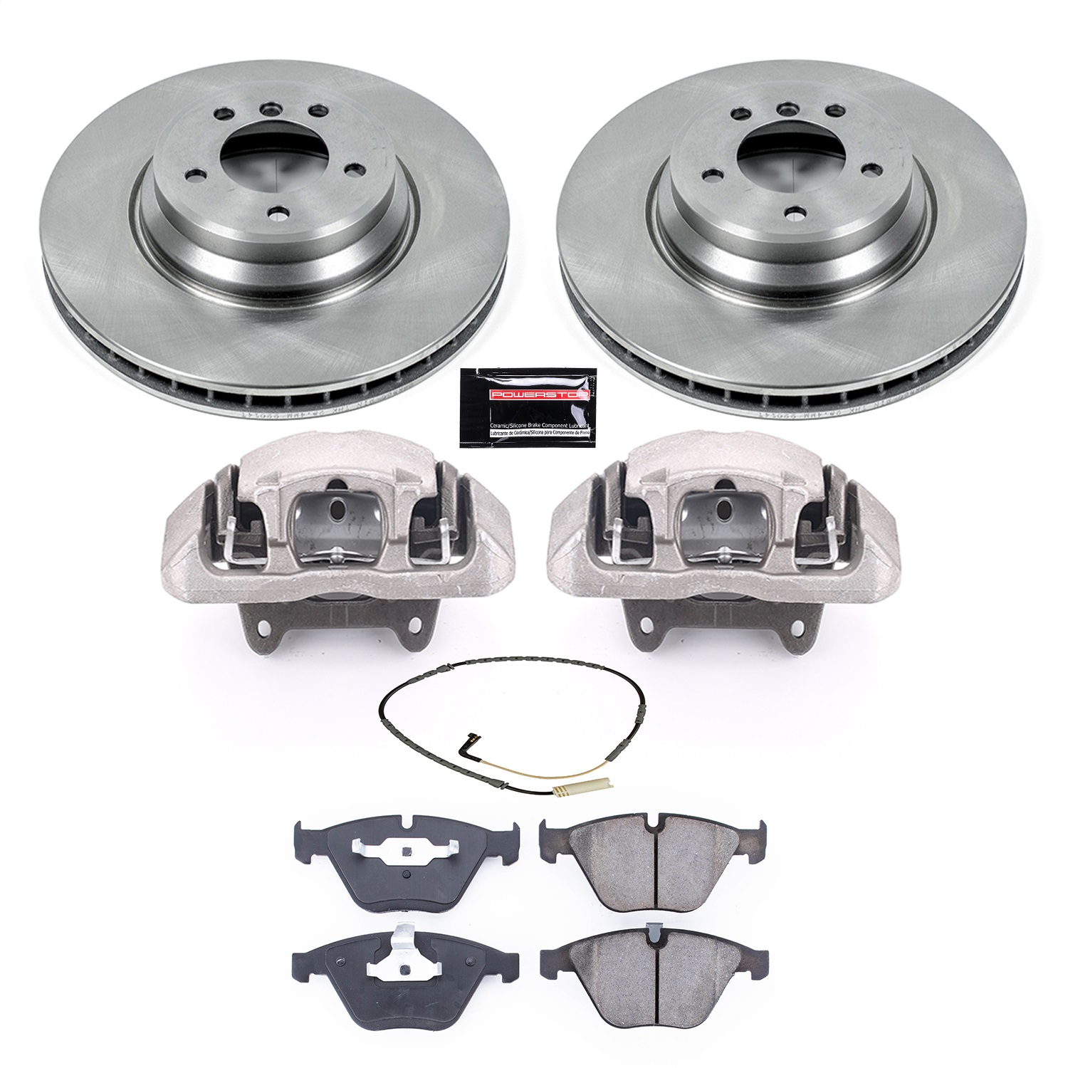 Power Stop - KCOE3015 - Front - Disc Brake Pad/Caliper and Rotor Kit