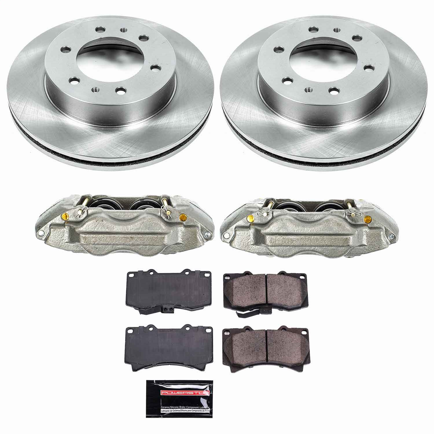 Power Stop - KCOE3035 - Front - Disc Brake Pad/Caliper and Rotor Kit