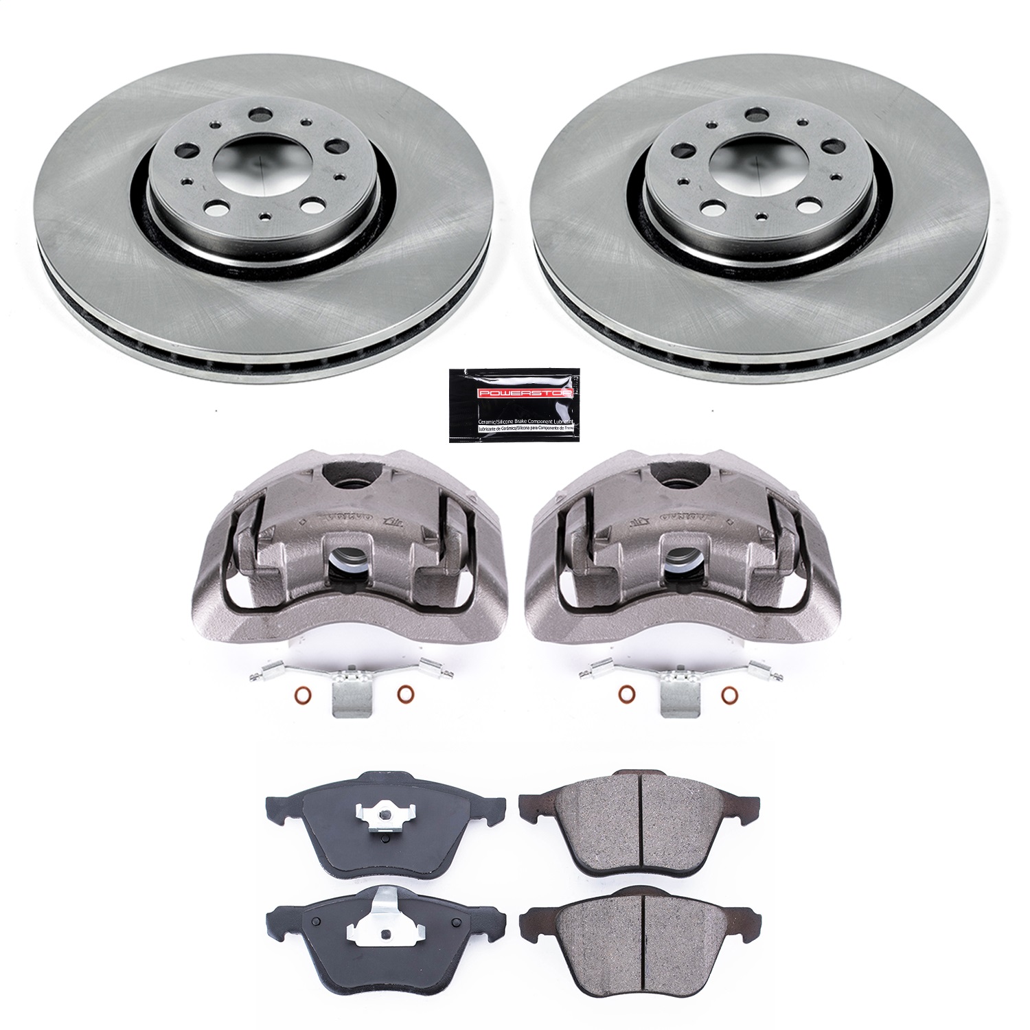 Power Stop - KCOE3063 - Front - Disc Brake Pad/Caliper and Rotor Kit