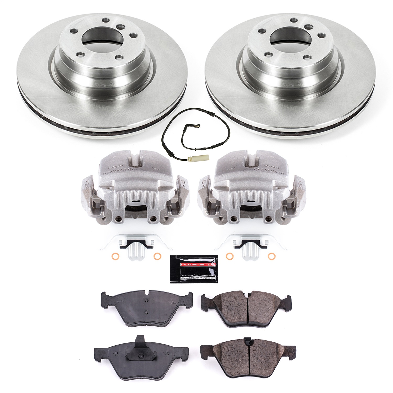 Power Stop - KCOE3077 - Front - Disc Brake Pad/Caliper and Rotor Kit