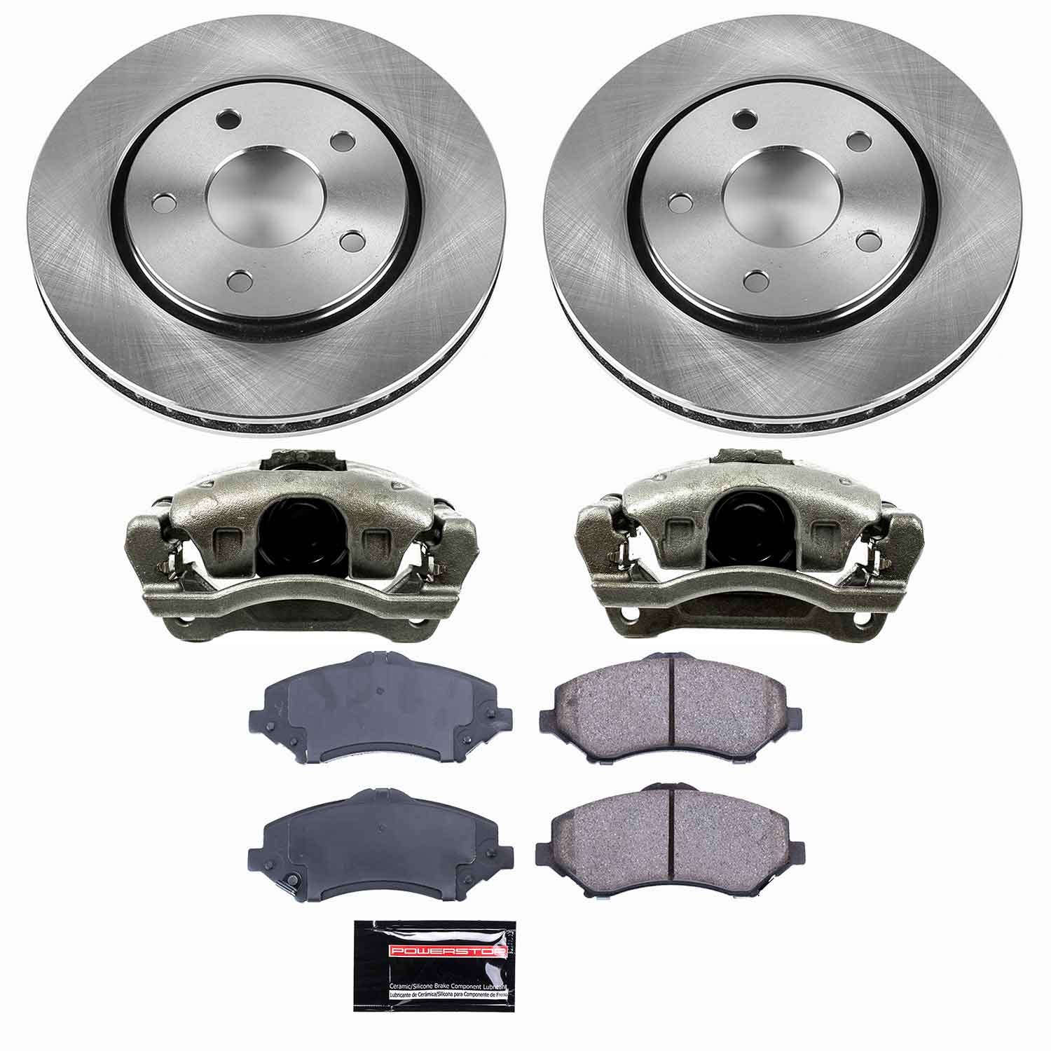 Power Stop - KCOE3118 - Front - Disc Brake Pad/Caliper and Rotor Kit