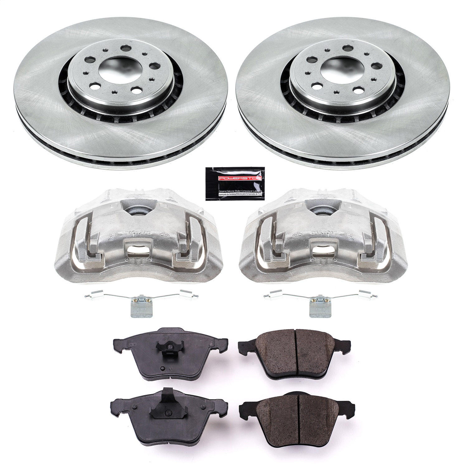 Power Stop - KCOE4552 - Front - Disc Brake Pad/Caliper and Rotor Kit