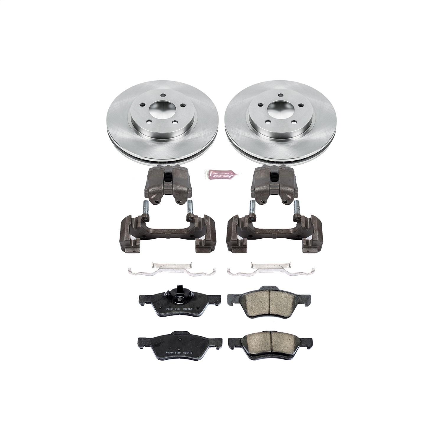 Power Stop - KCOE4581 - Front - Disc Brake Pad/Caliper and Rotor Kit