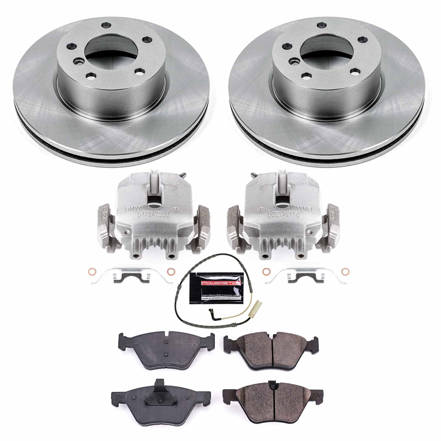Power Stop - KCOE4589 - Front - Disc Brake Pad/Caliper and Rotor Kit
