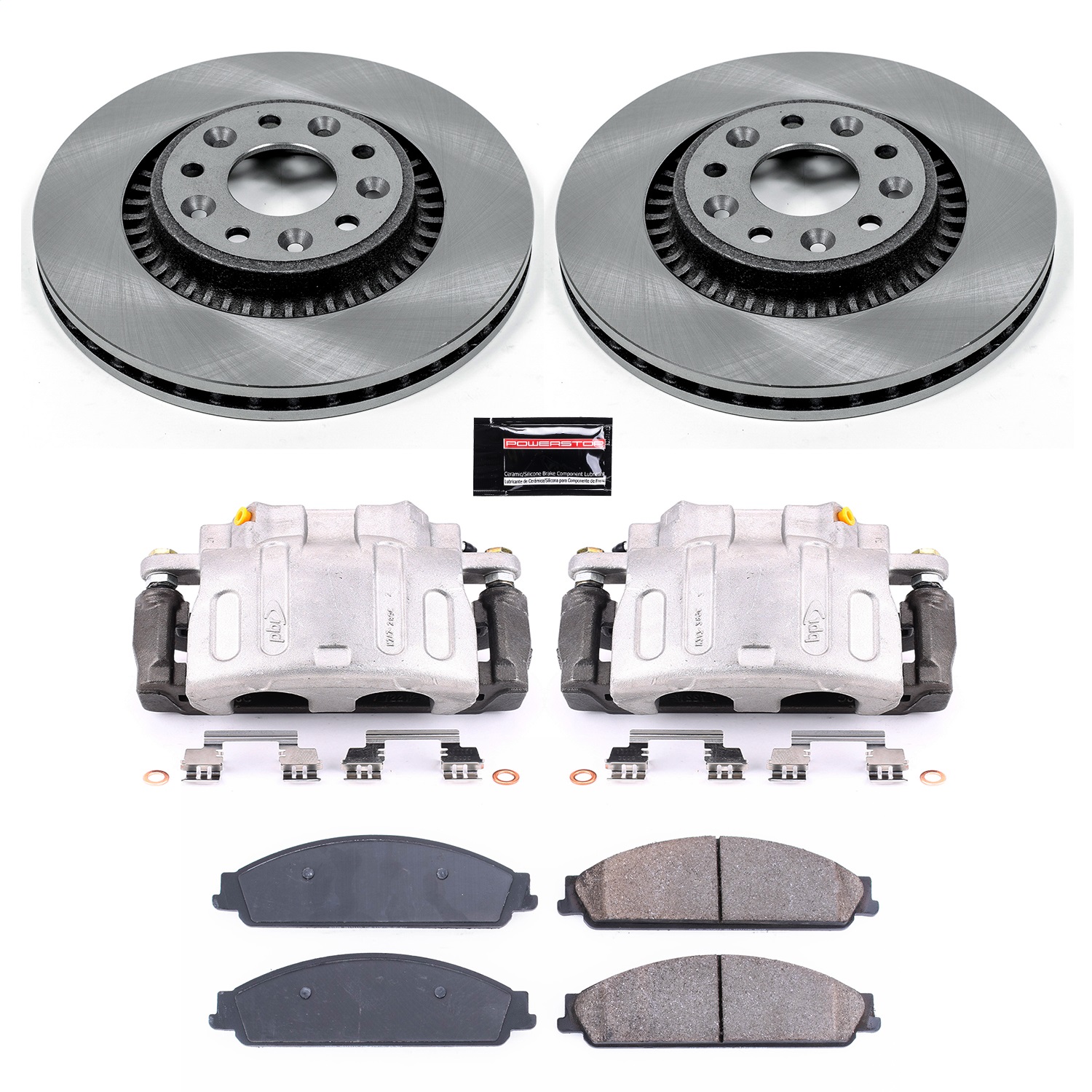 Power Stop - KCOE4599A - Front - Disc Brake Pad/Caliper and Rotor Kit