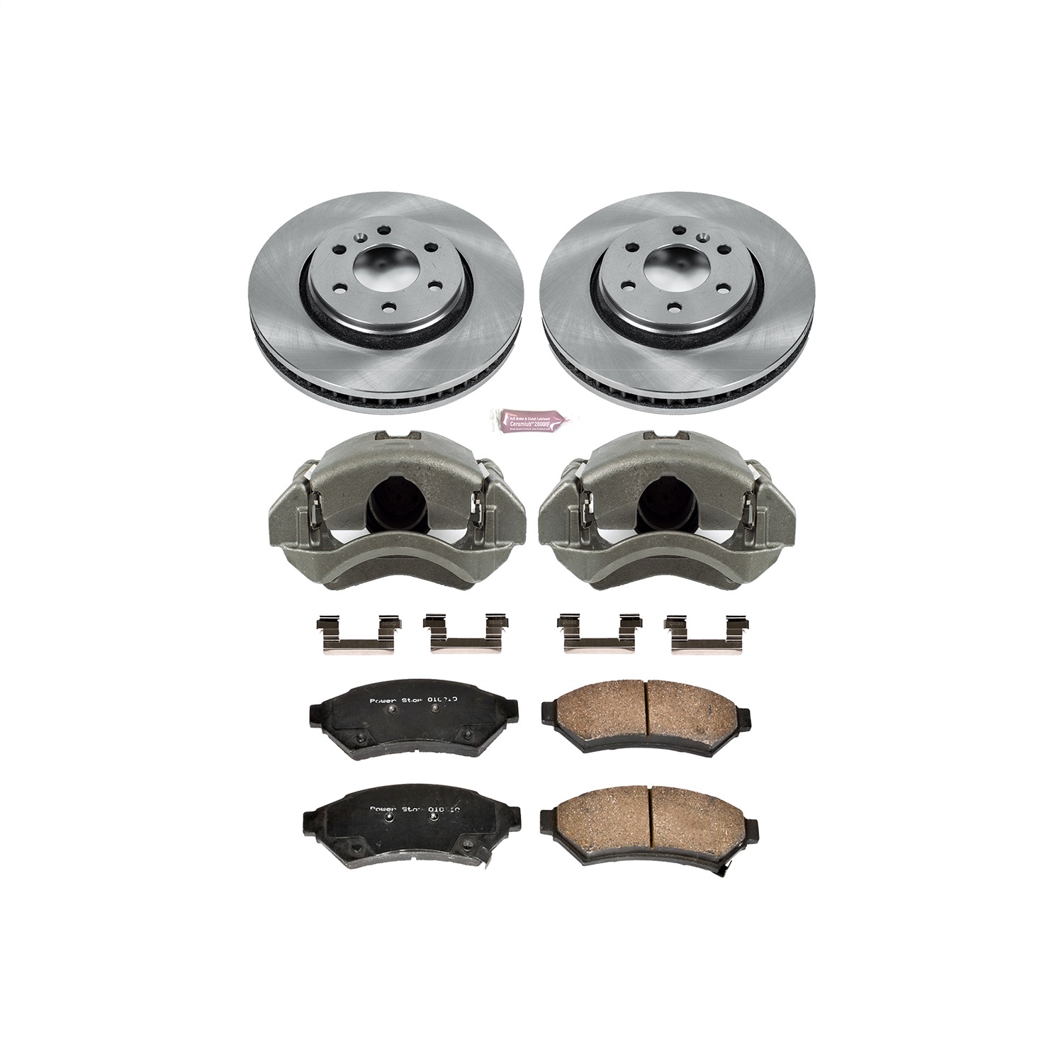 Power Stop - KCOE4602 - Front - Disc Brake Pad/Caliper and Rotor Kit