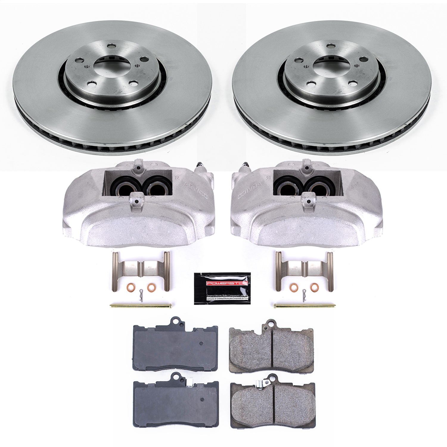 Power Stop - KCOE4633 - Front - Disc Brake Pad/Caliper and Rotor Kit