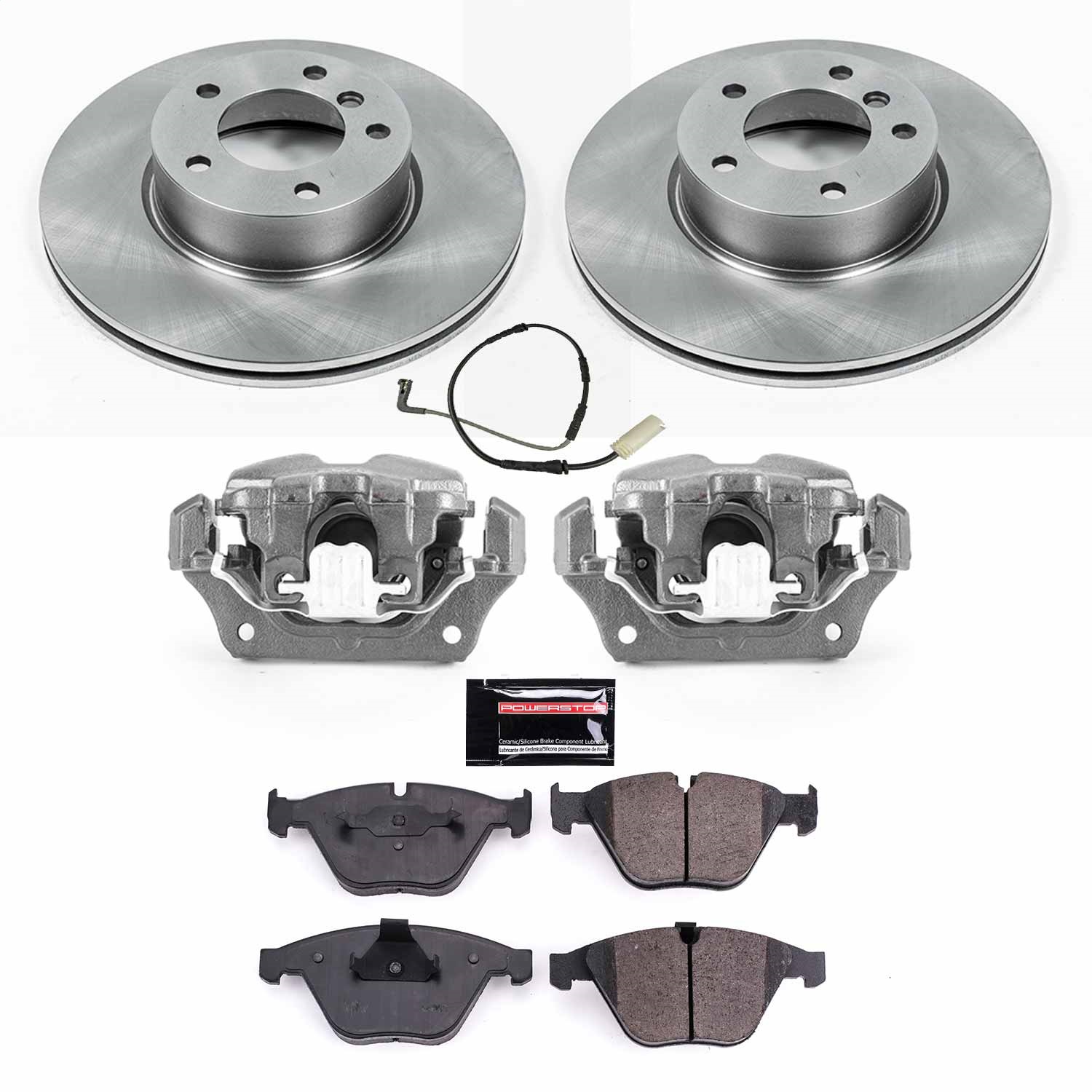 Power Stop - KCOE4677 - Front - Disc Brake Pad/Caliper and Rotor Kit