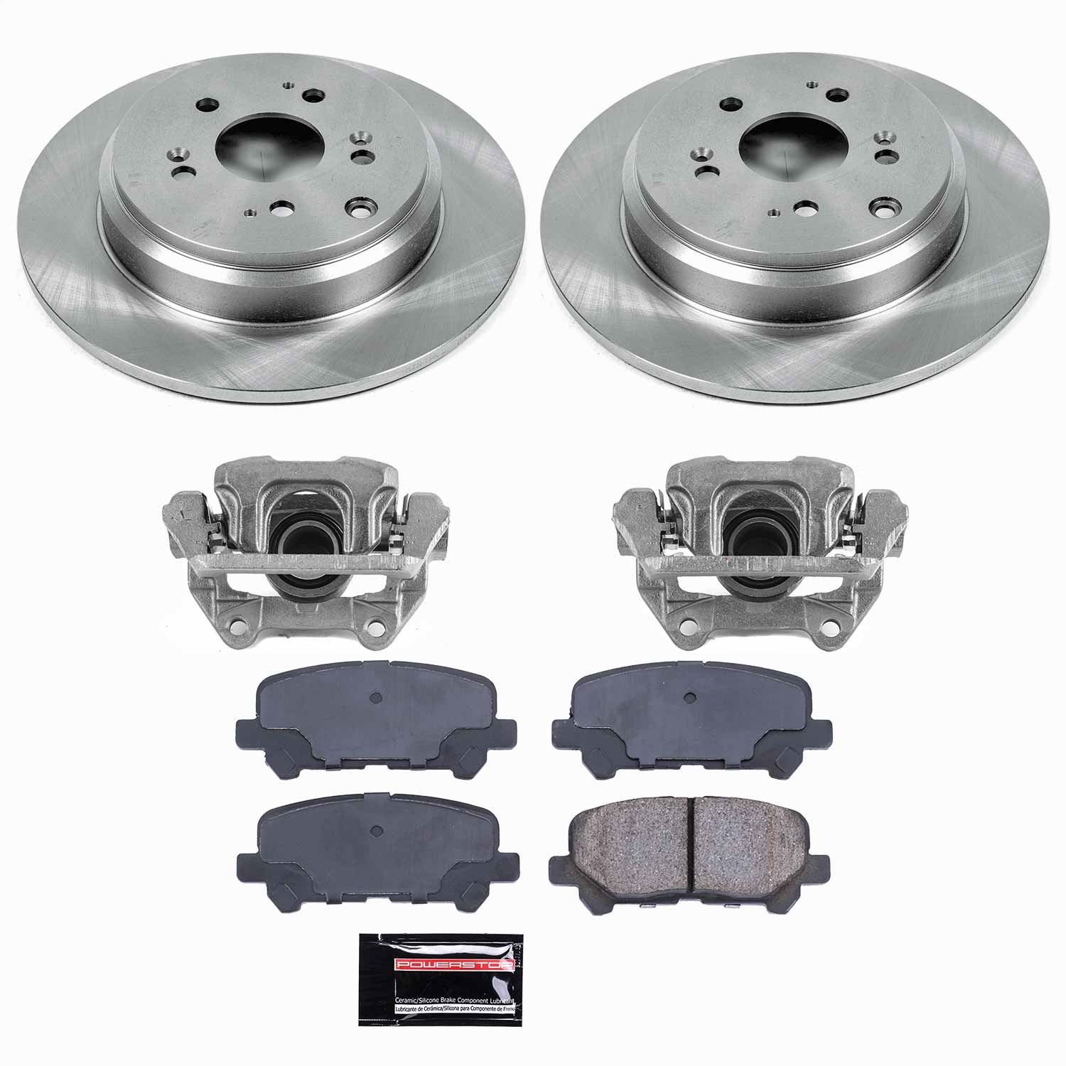 Power Stop - KCOE4685 - Rear - Disc Brake Pad/Caliper and Rotor Kit