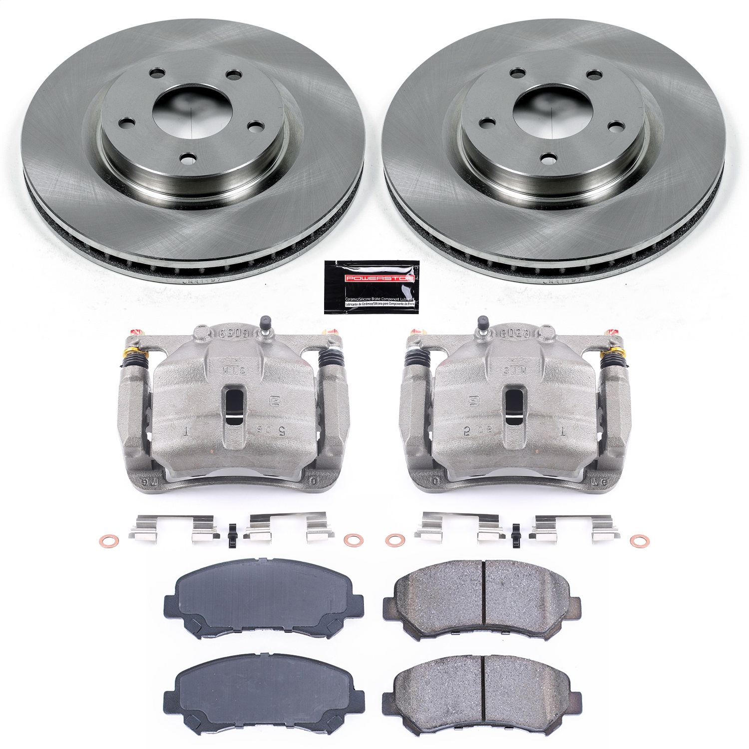 Power Stop - KCOE4724 - Front - Disc Brake Pad/Caliper and Rotor Kit