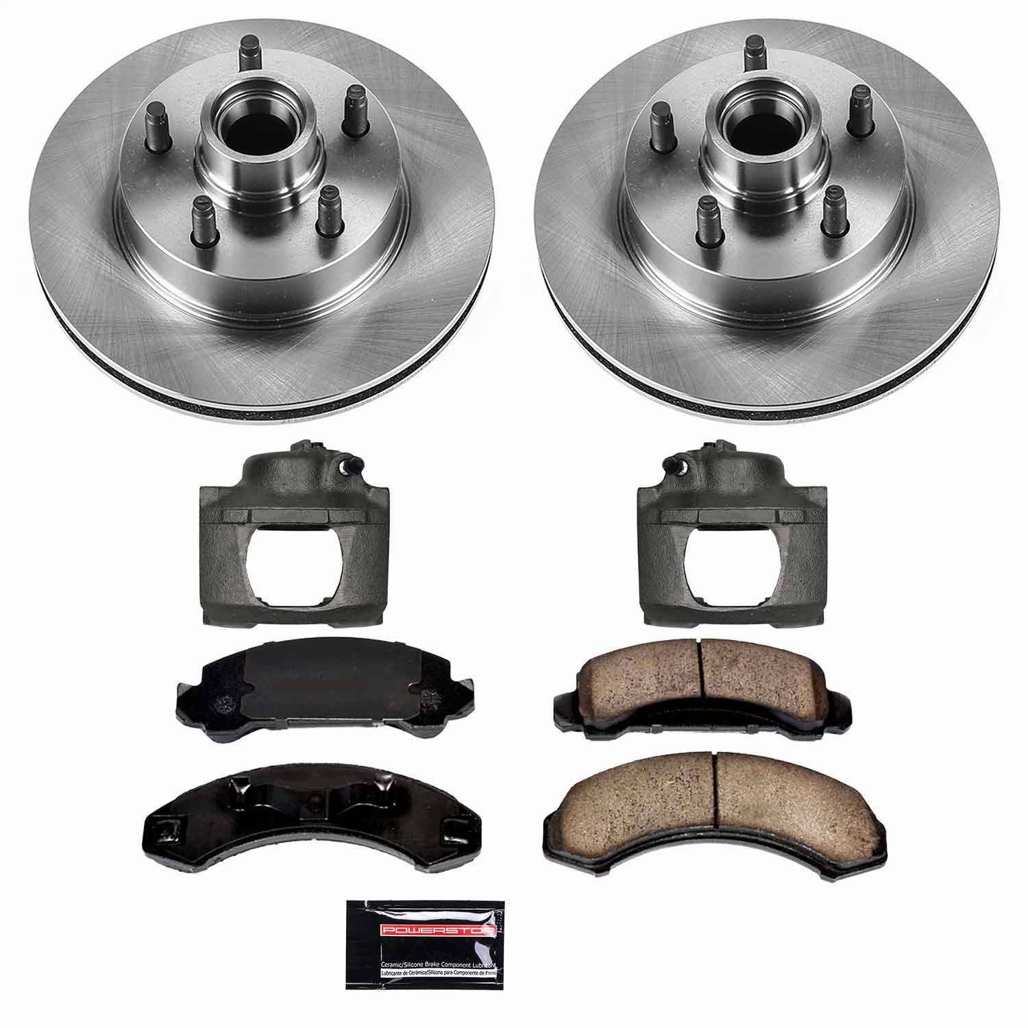 Power Stop - KCOE4791 - Front - Disc Brake Pad/Caliper and Rotor Kit