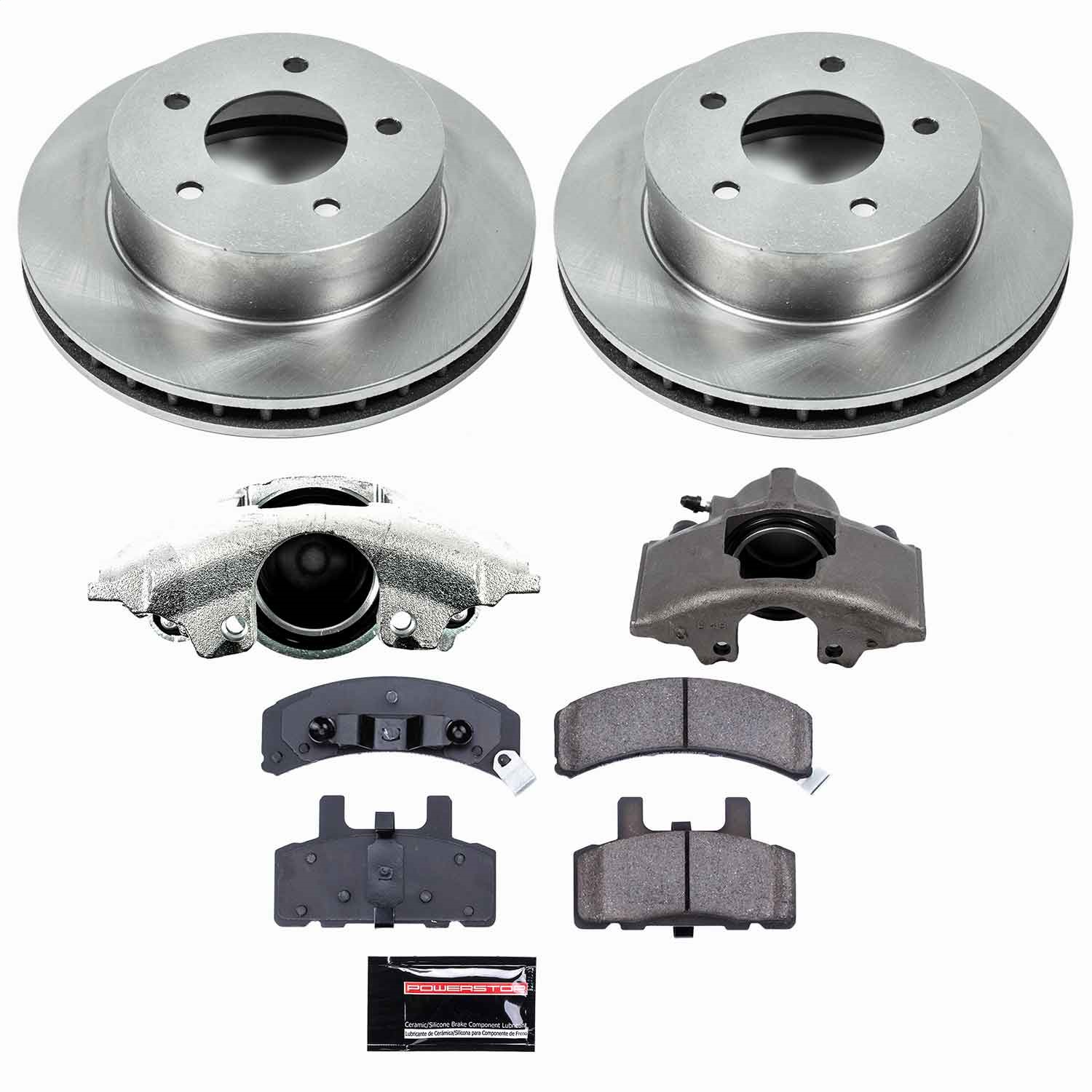 Power Stop - KCOE4873 - Front - Disc Brake Pad/Caliper and Rotor Kit