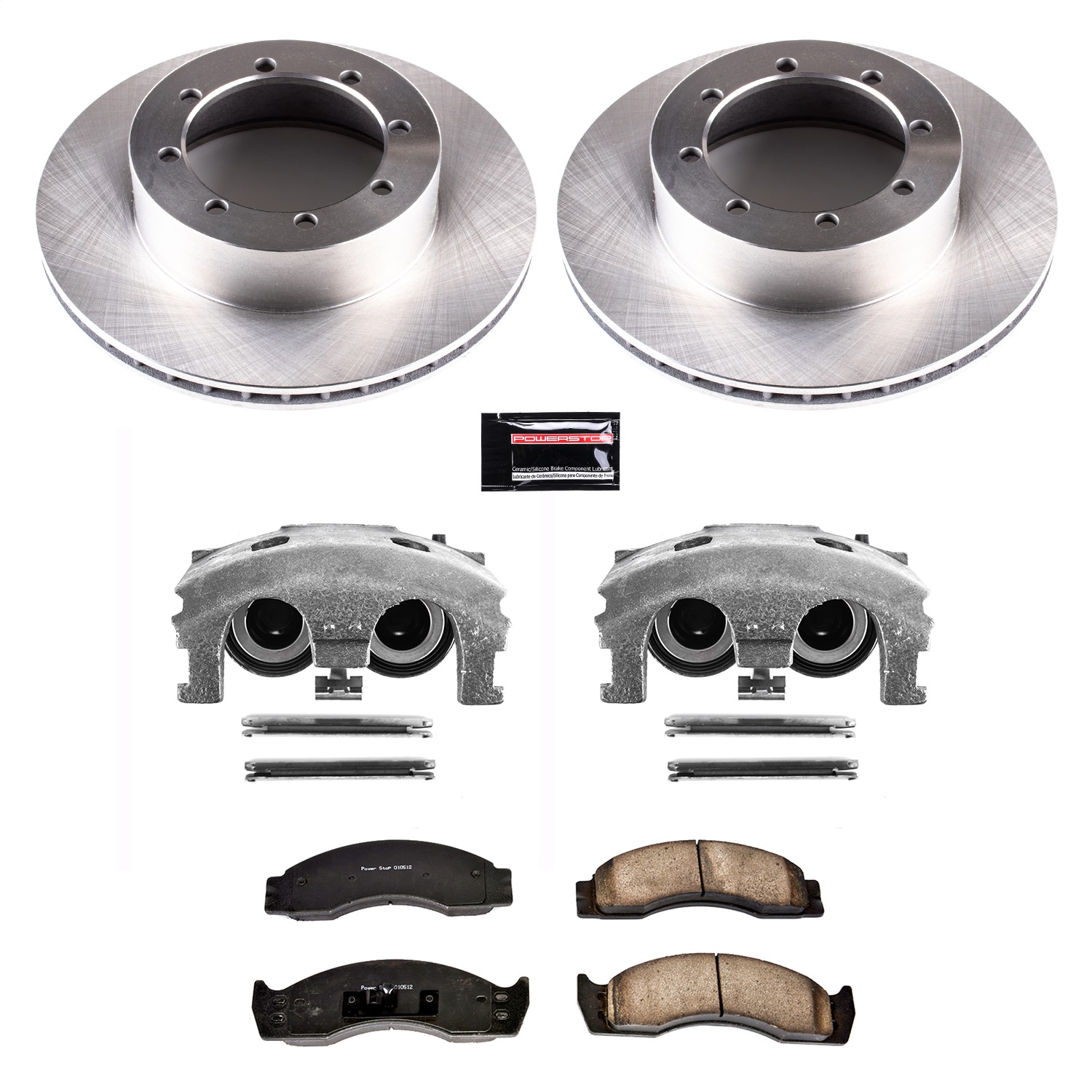 Power Stop - KCOE4912 - Rear - Disc Brake Pad/Caliper and Rotor Kit