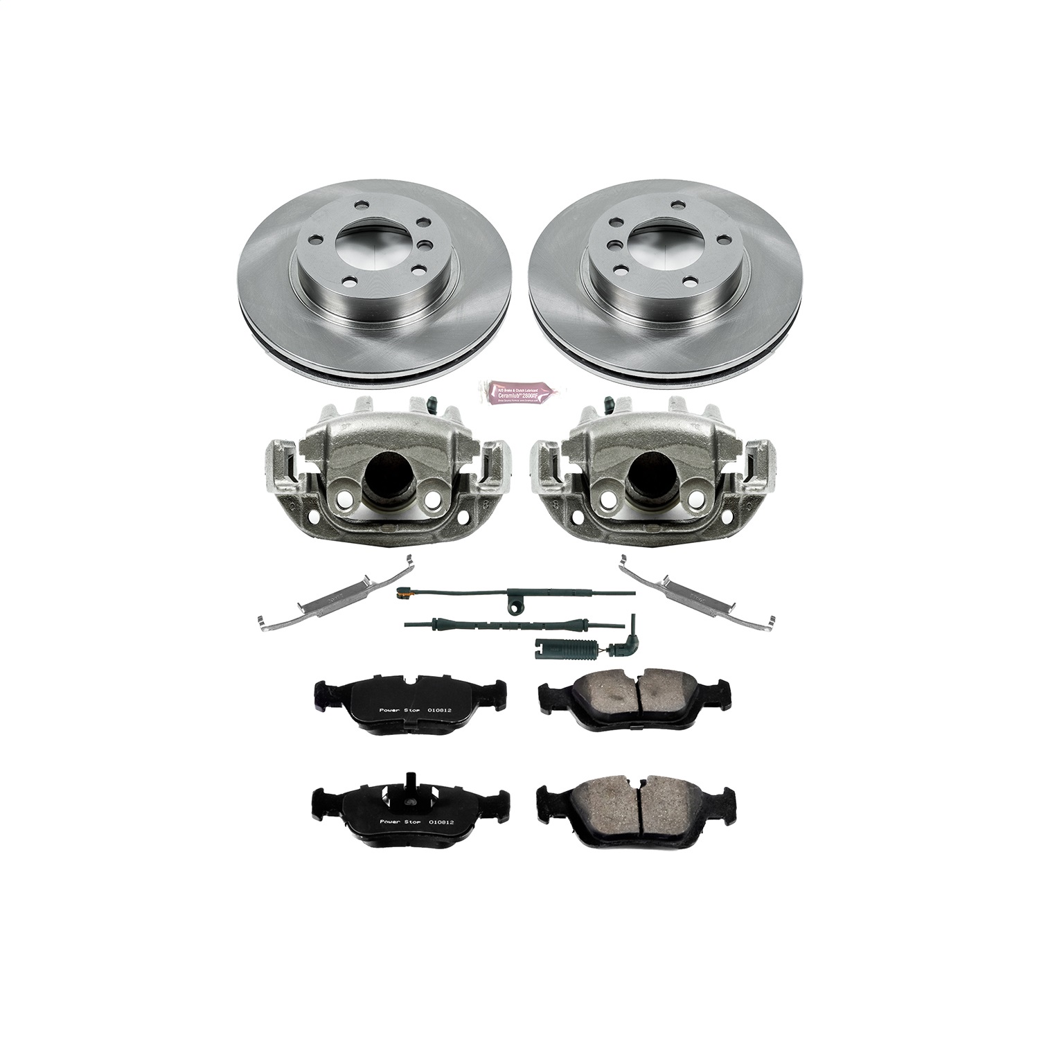 Power Stop - KCOE497 - Front - Disc Brake Pad/Caliper and Rotor Kit