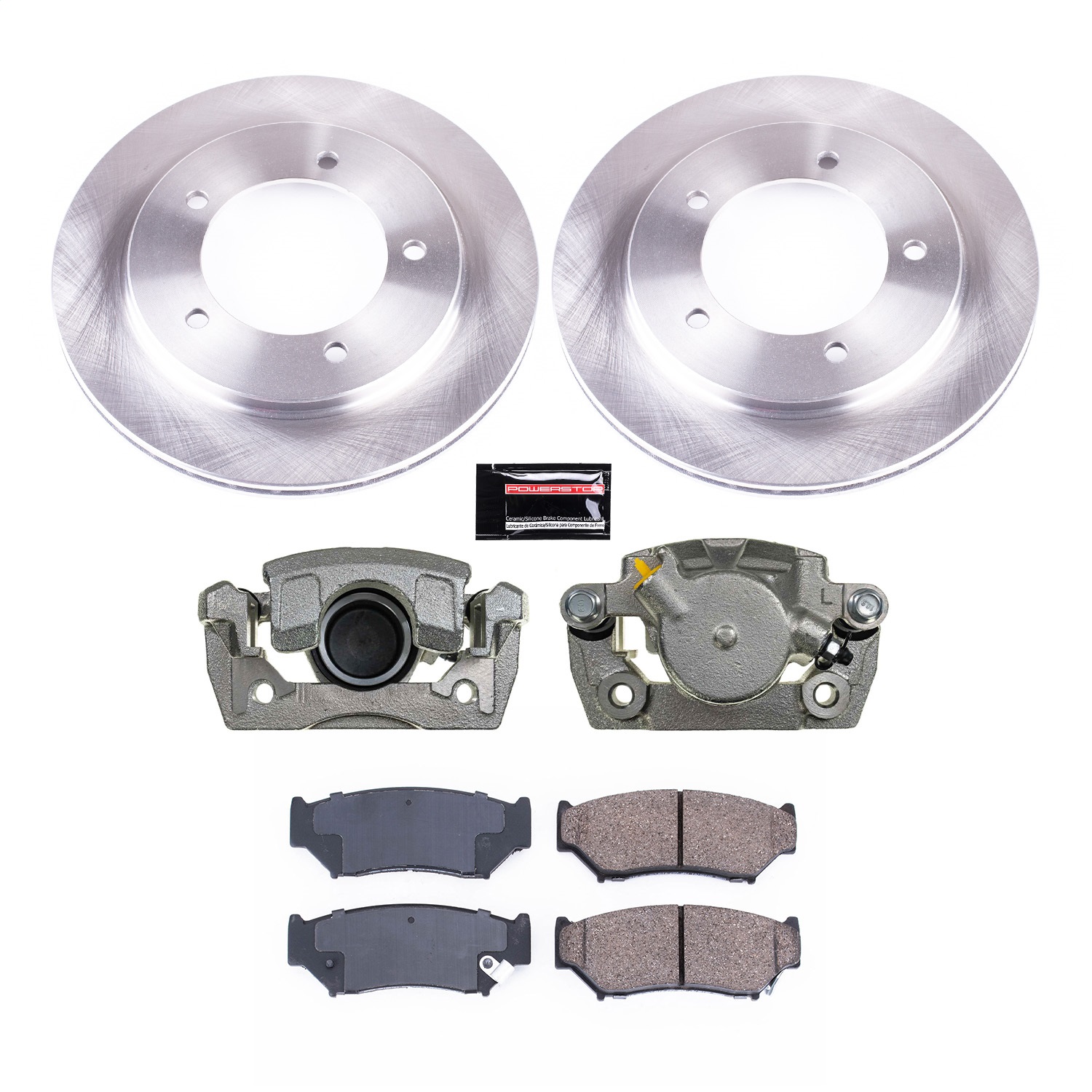 Power Stop - KCOE5014 - Front - Disc Brake Pad/Caliper and Rotor Kit