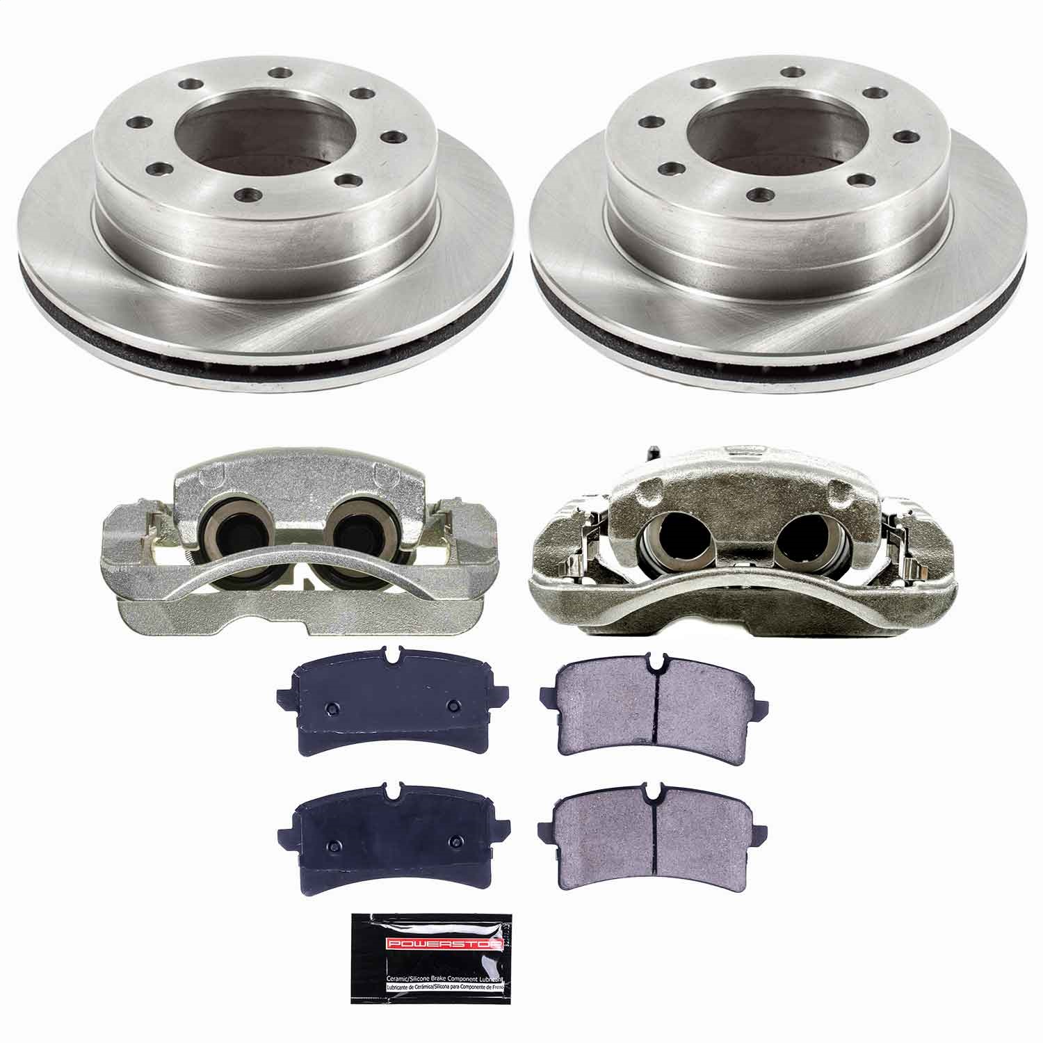 Power Stop - KCOE5190 - Rear - Disc Brake Pad/Caliper and Rotor Kit