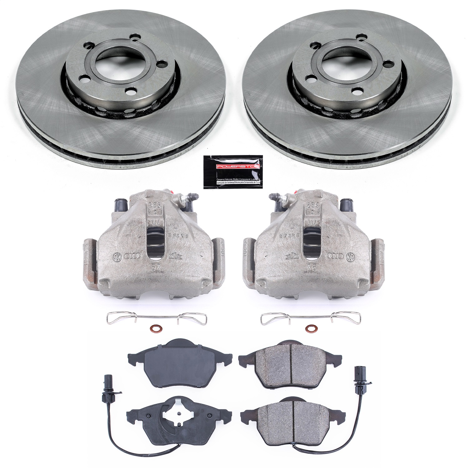 Power Stop - KCOE528 - Front - Disc Brake Pad/Caliper and Rotor Kit