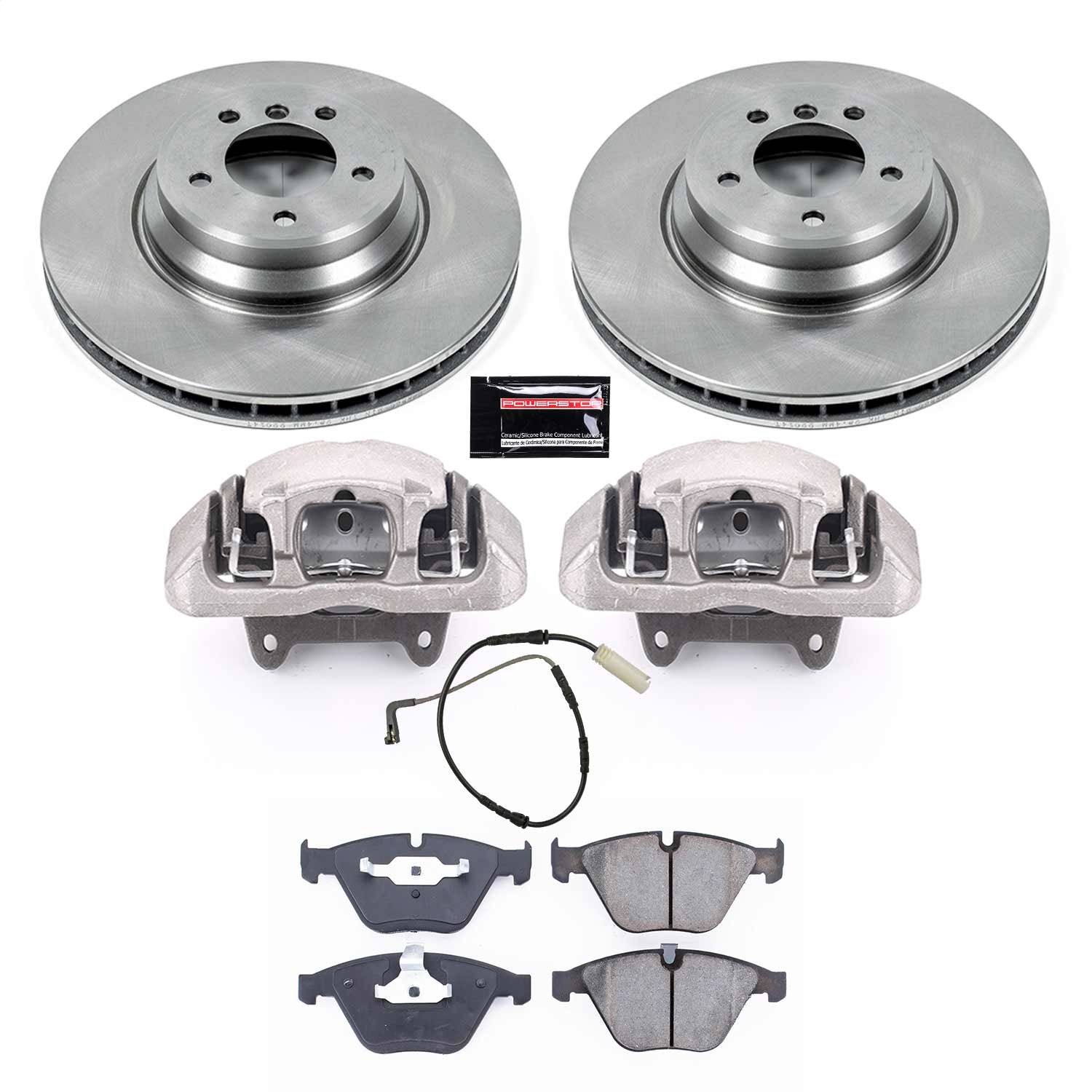 Power Stop - KCOE5281 - Front - Disc Brake Pad/Caliper and Rotor Kit