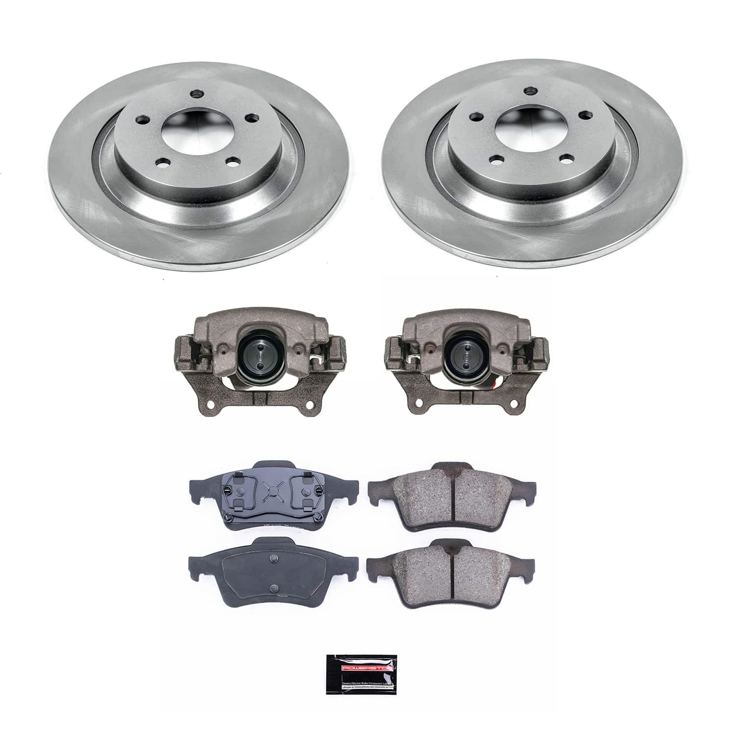 Power Stop - KCOE5310 - Rear - Disc Brake Pad/Caliper and Rotor Kit