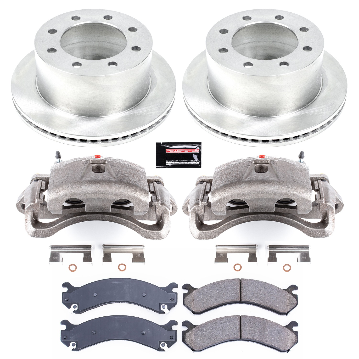 Power Stop - KCOE5337 - Rear - Disc Brake Pad/Caliper and Rotor Kit