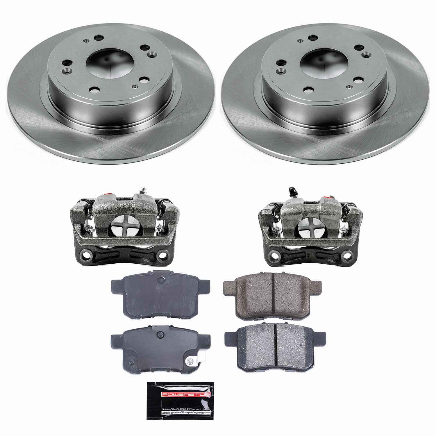 Power Stop - KCOE5368 - Rear - Disc Brake Pad/Caliper and Rotor Kit