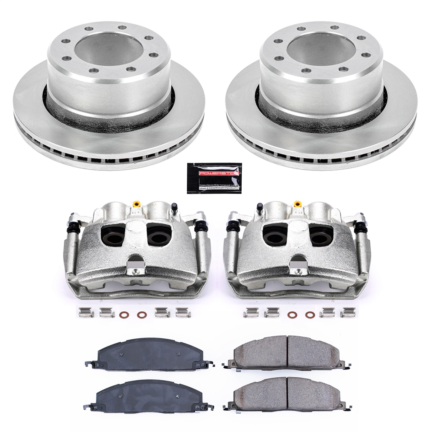 Power Stop - KCOE5487 - Rear - Disc Brake Pad/Caliper and Rotor Kit