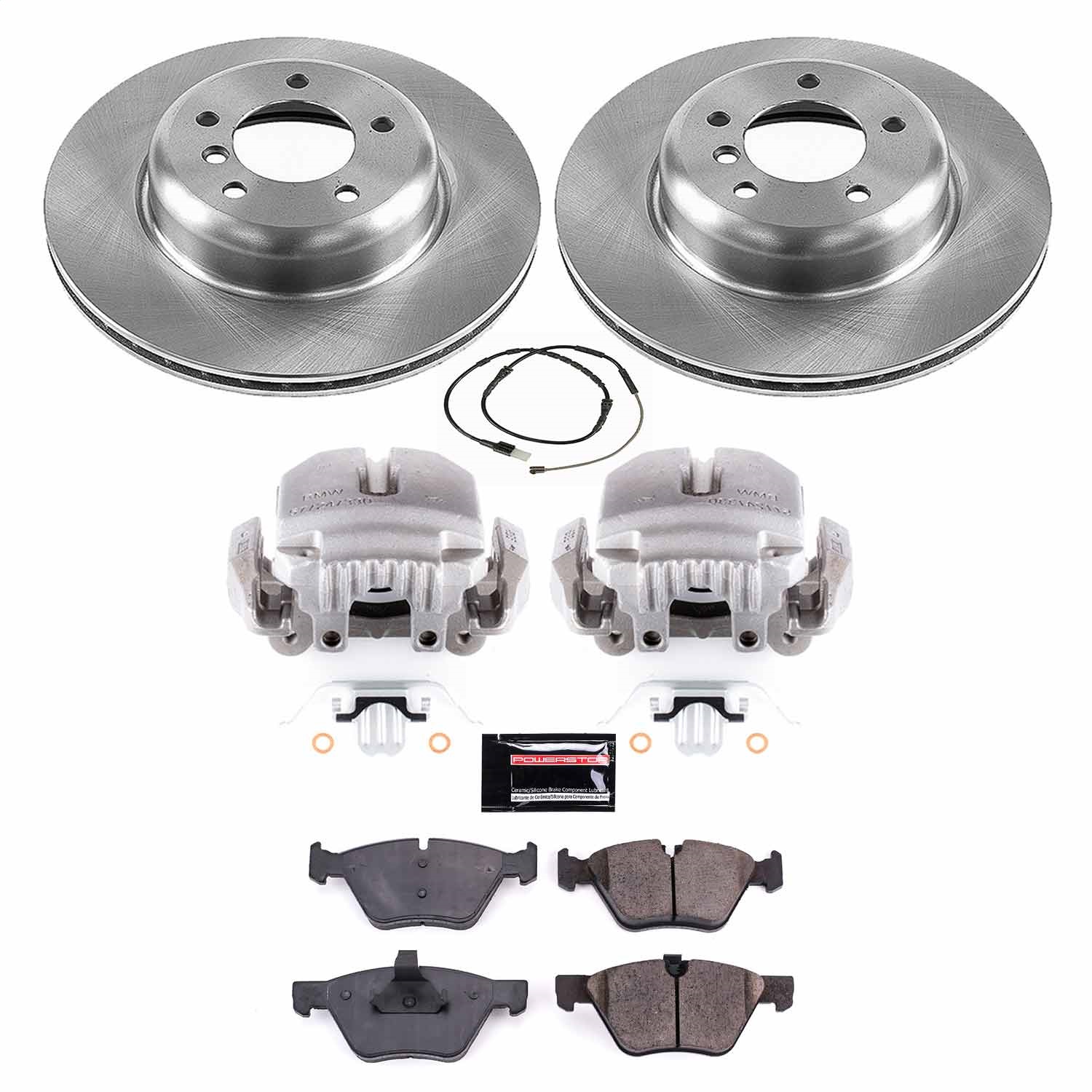 Power Stop - KCOE5691 - Front - Disc Brake Pad/Caliper and Rotor Kit