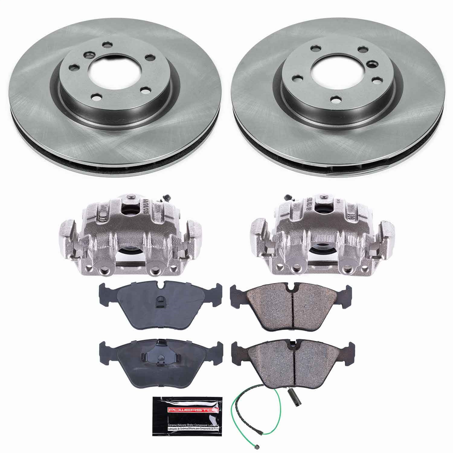 Power Stop - KCOE582 - Front - Disc Brake Pad/Caliper and Rotor Kit
