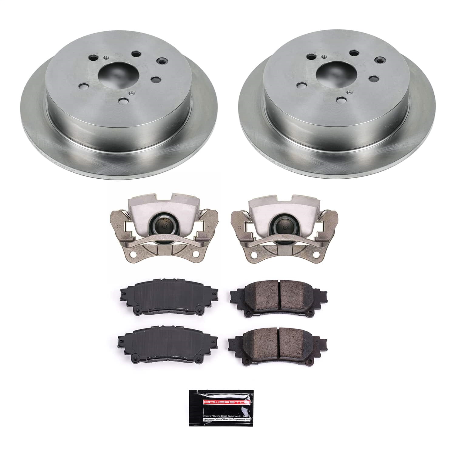 Power Stop - KCOE5864 - Rear - Disc Brake Pad/Caliper and Rotor Kit