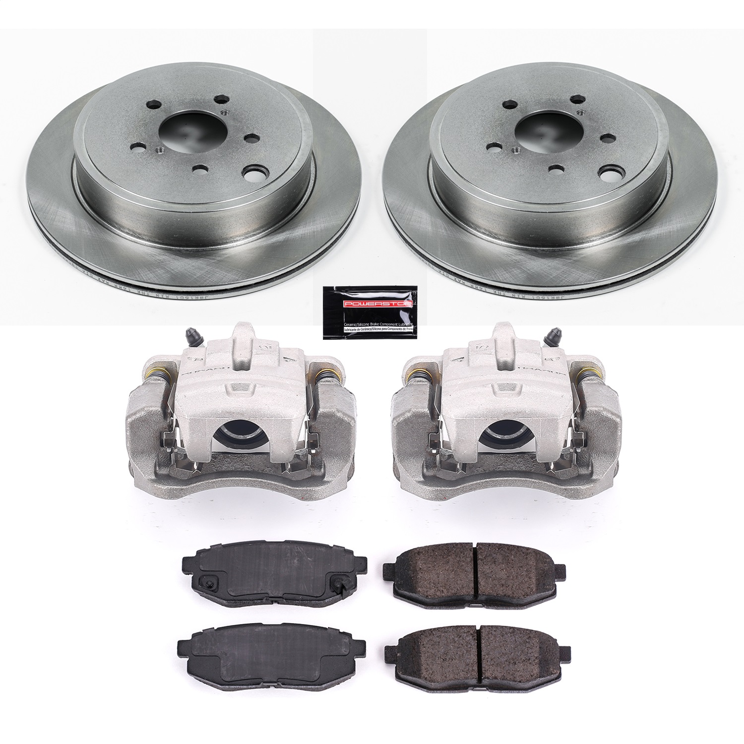Power Stop - KCOE5883 - Rear - Disc Brake Pad/Caliper and Rotor Kit
