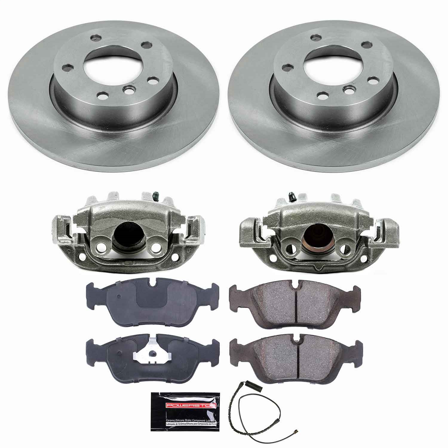 Power Stop - KCOE590 - Front - Disc Brake Pad/Caliper and Rotor Kit