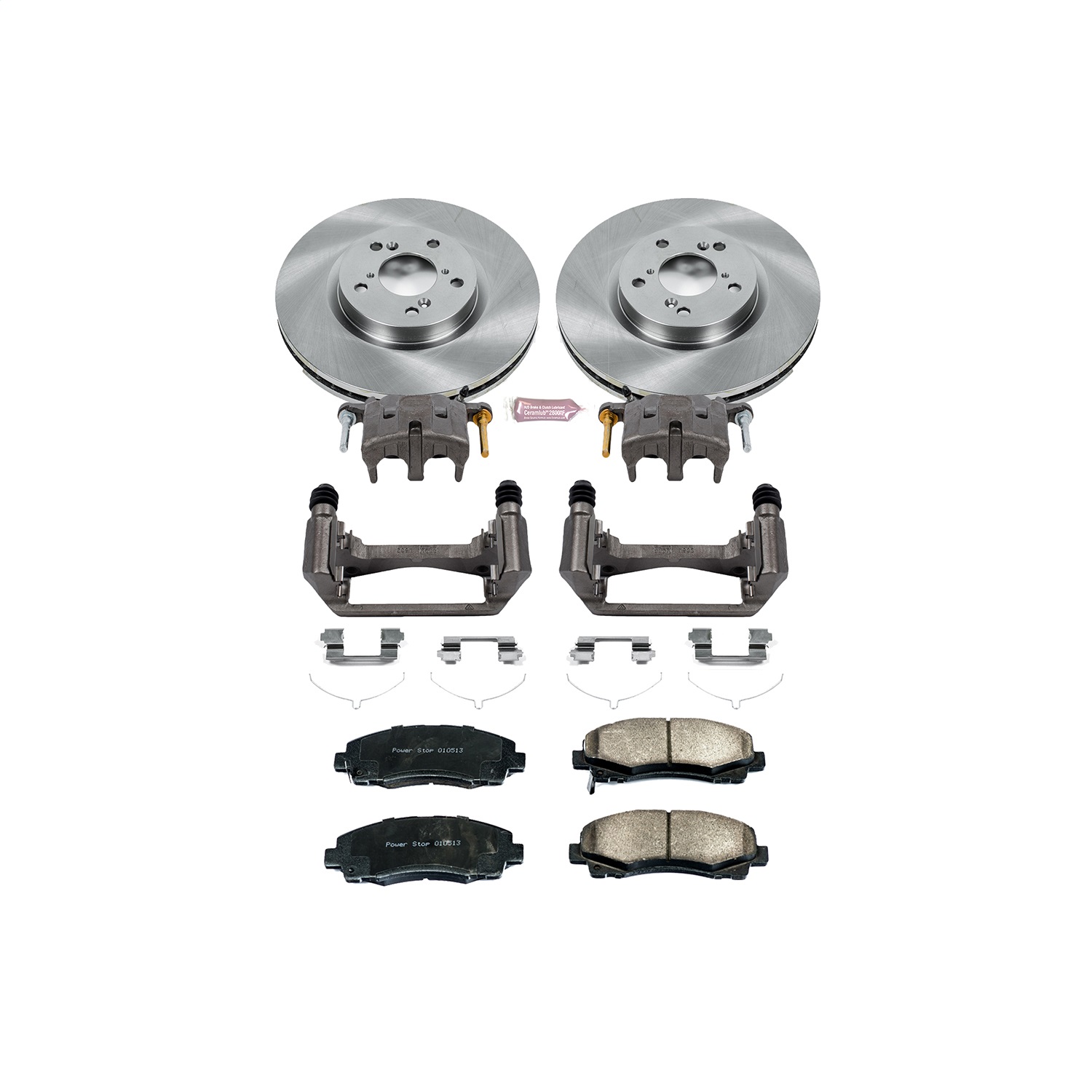 Power Stop - KCOE5939 - Front - Disc Brake Pad/Caliper and Rotor Kit