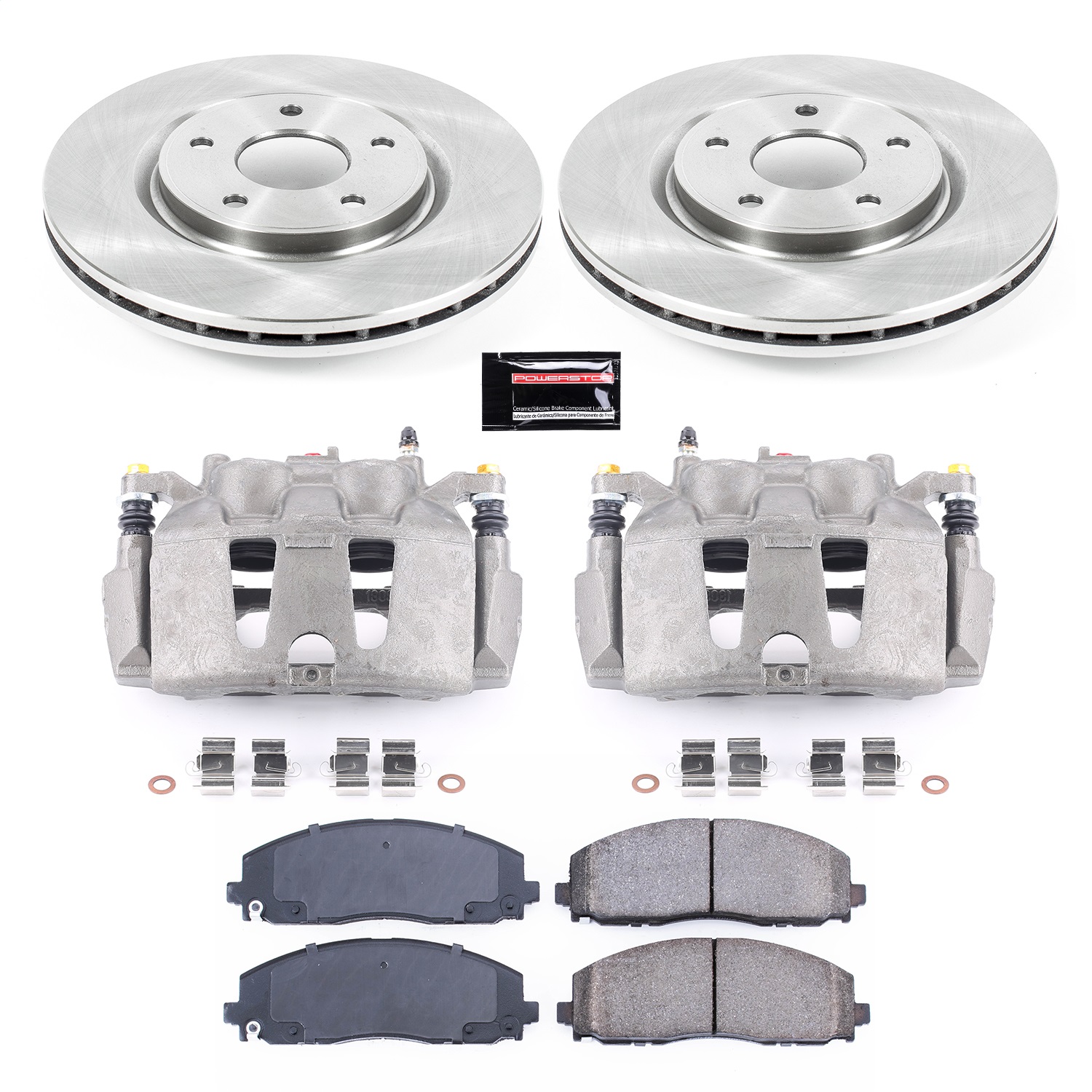 Power Stop - KCOE5959A - Front - Disc Brake Pad/Caliper and Rotor Kit