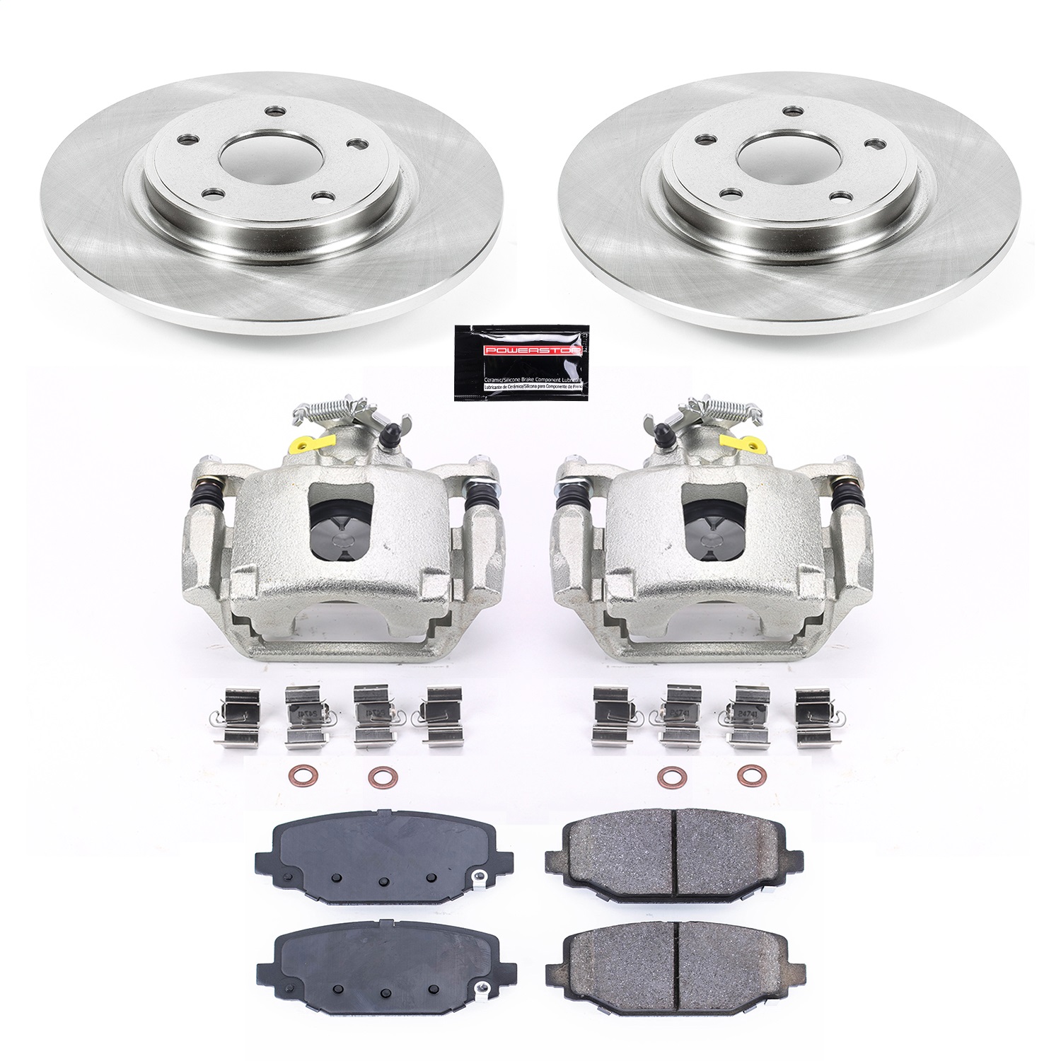 Power Stop - KCOE5961 - Rear - Disc Brake Pad/Caliper and Rotor Kit