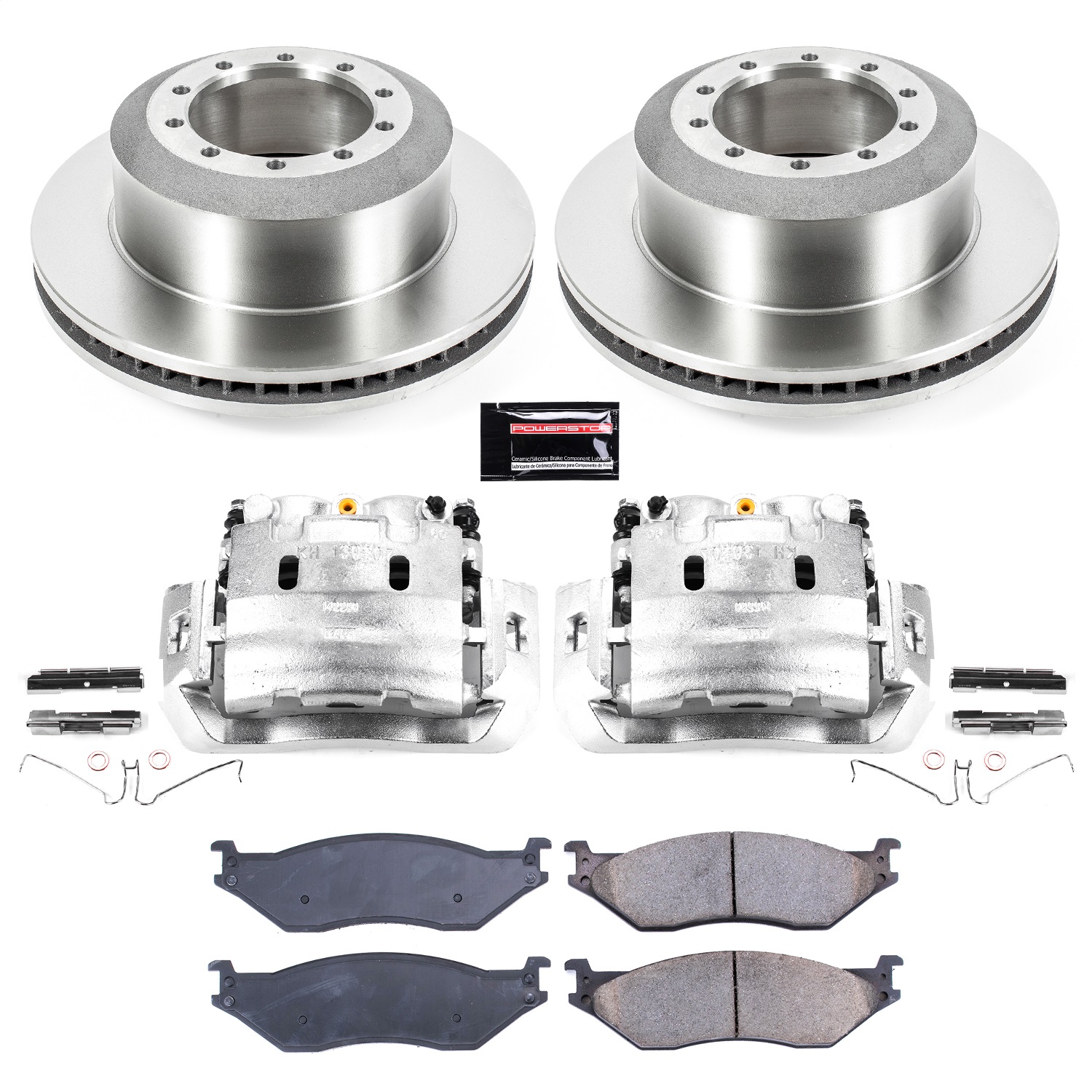 Power Stop - KCOE5966 - Rear - Disc Brake Pad/Caliper and Rotor Kit