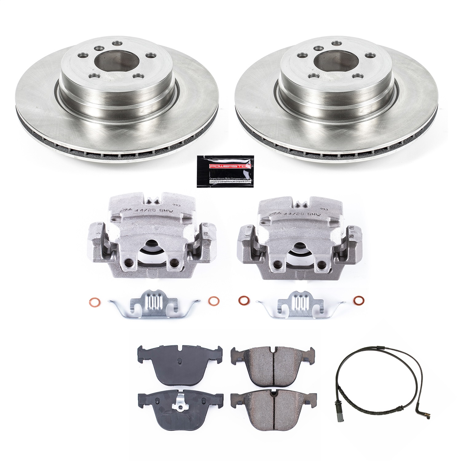 Power Stop - KCOE5985 - Rear - Disc Brake Pad/Caliper and Rotor Kit