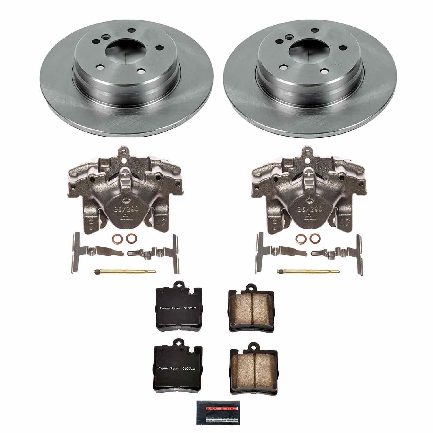 Power Stop - KCOE620 - Rear - Disc Brake Pad/Caliper and Rotor Kit