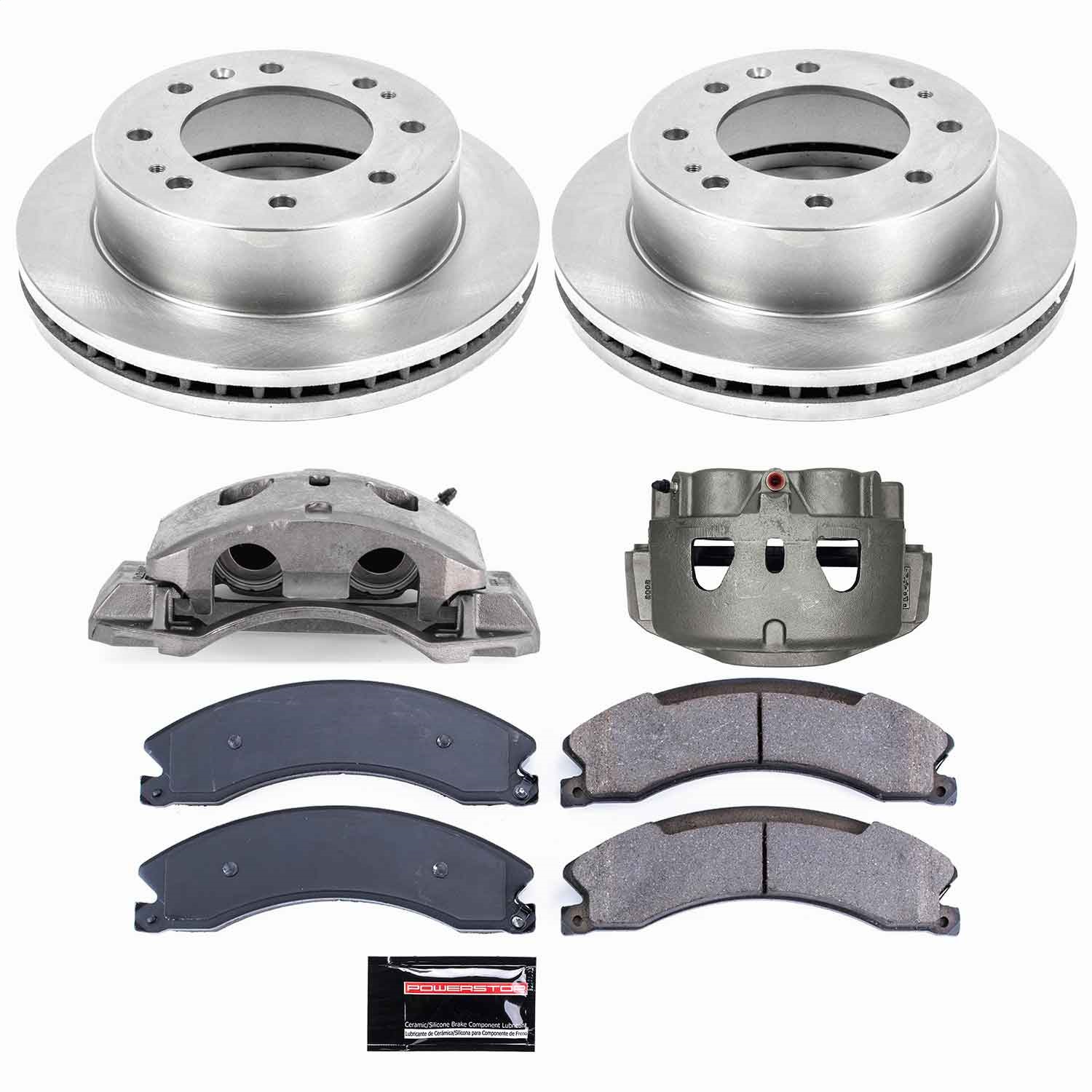 Power Stop - KCOE6258 - Front - Disc Brake Pad/Caliper and Rotor Kit