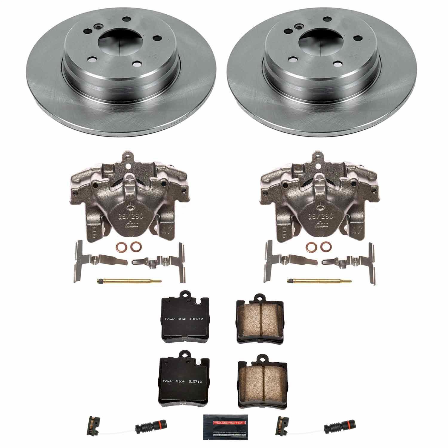 Power Stop - KCOE627 - Rear - Disc Brake Pad/Caliper and Rotor Kit
