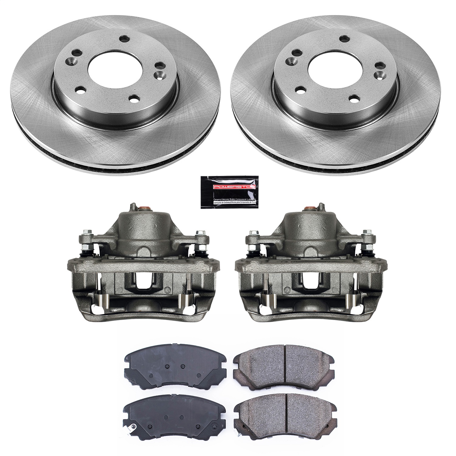 Power Stop - KCOE6309 - Front - Disc Brake Pad/Caliper and Rotor Kit