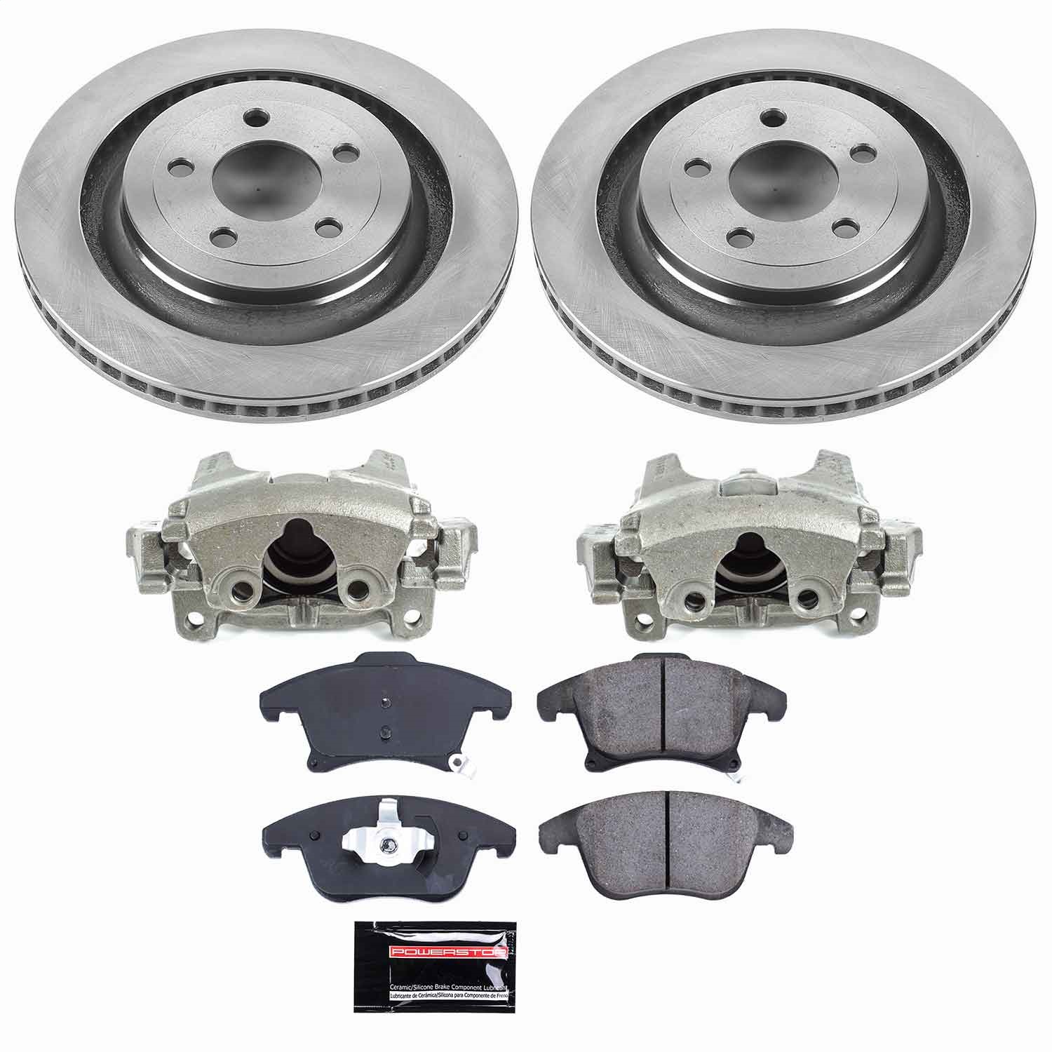 Power Stop - KCOE6399 - Front - Disc Brake Pad/Caliper and Rotor Kit