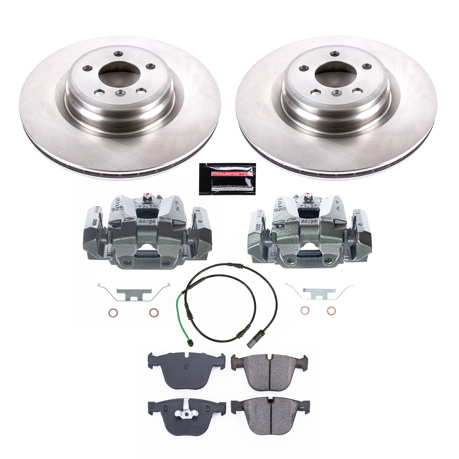 Power Stop - KCOE6416 - Rear - Disc Brake Pad/Caliper and Rotor Kit