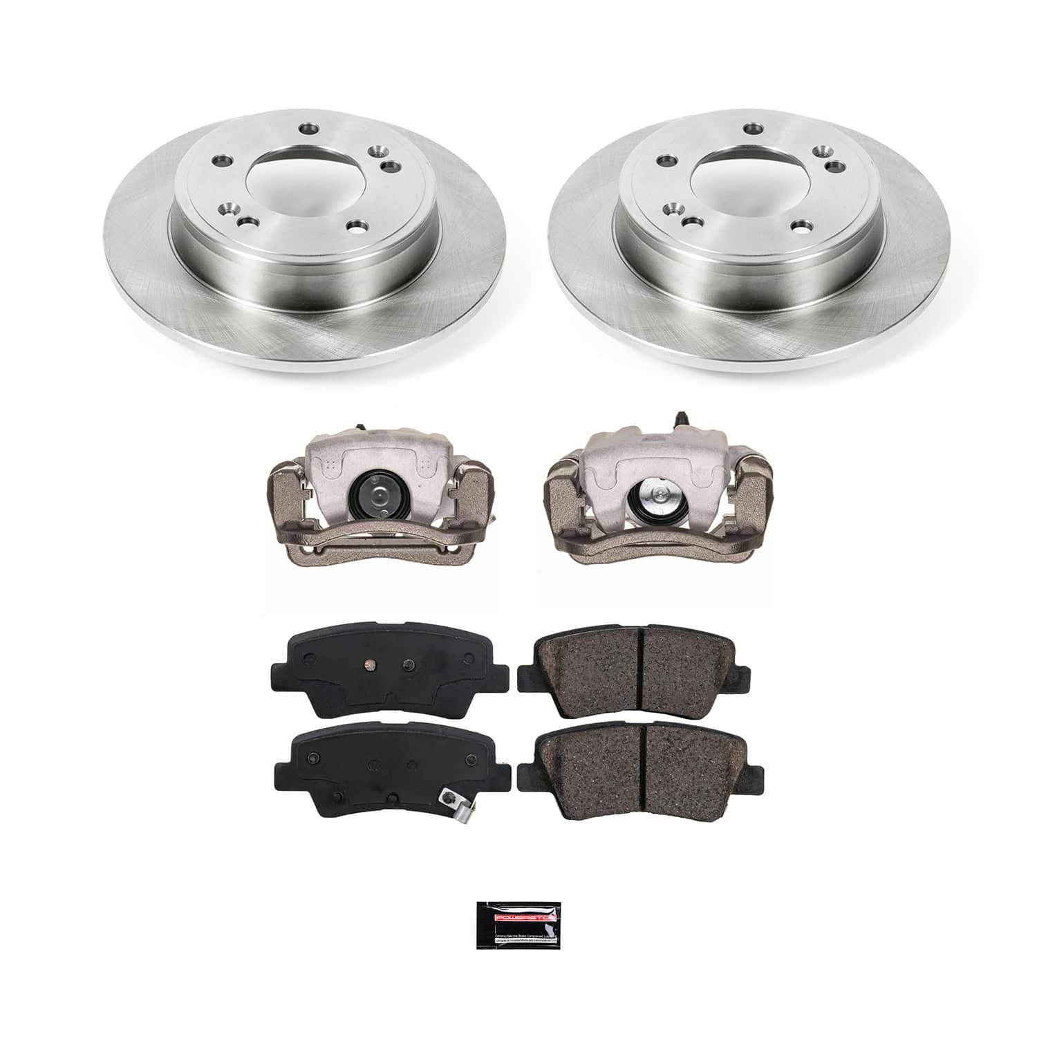Power Stop - KCOE6502 - Rear - Disc Brake Pad/Caliper and Rotor Kit