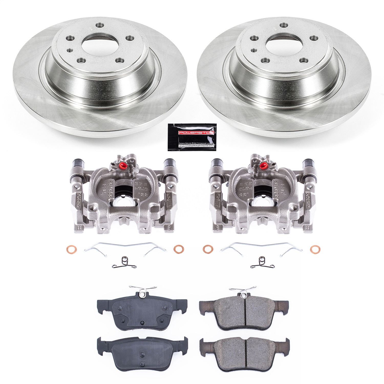 Power Stop - KCOE6559A - Rear - Disc Brake Pad/Caliper and Rotor Kit