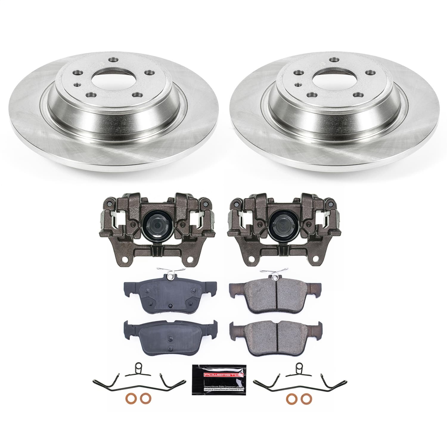 Power Stop - KCOE6559B - Rear - Disc Brake Pad/Caliper and Rotor Kit